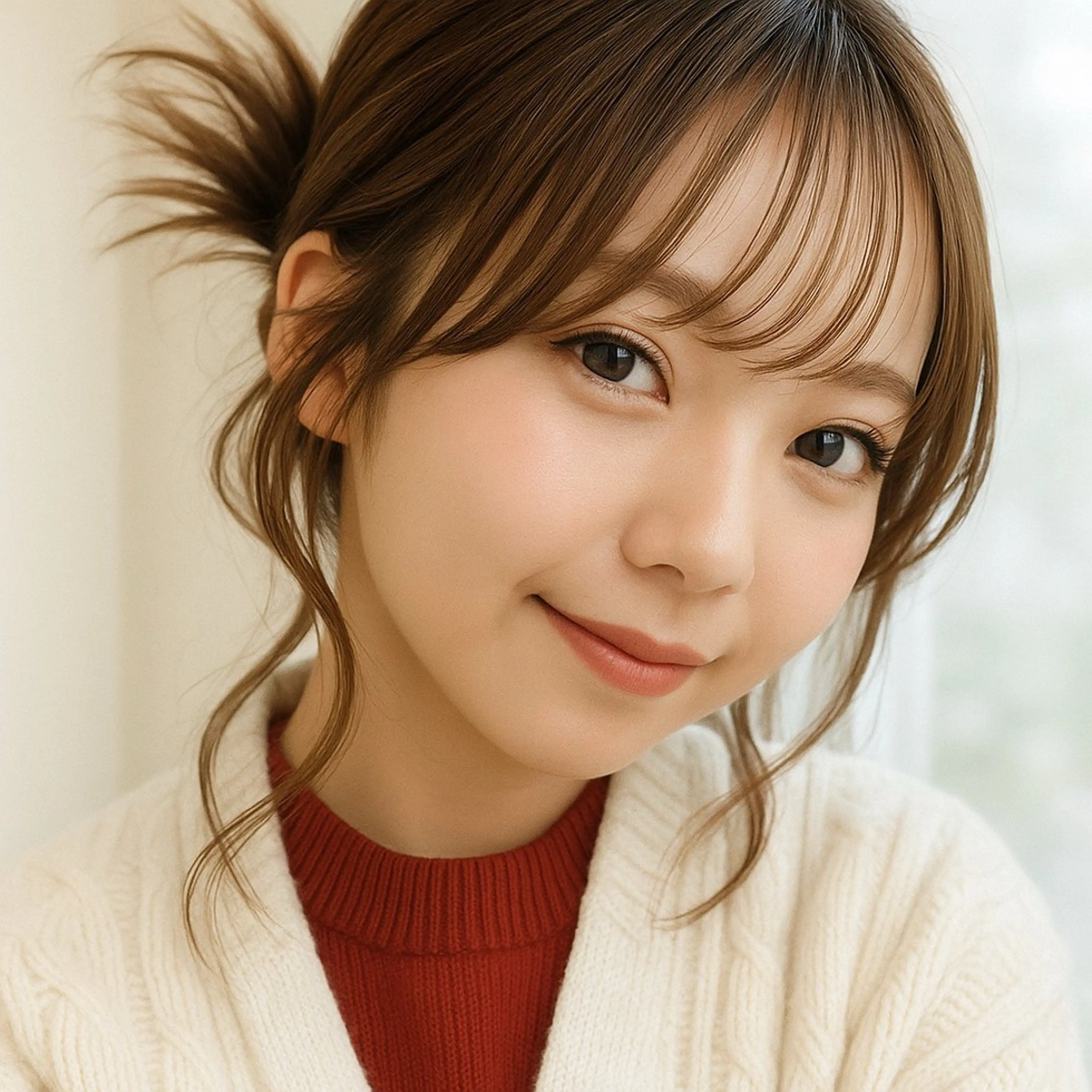 ミディアム ボブ/レイヤー 韓国/美髪/みそらのヘアスタイル