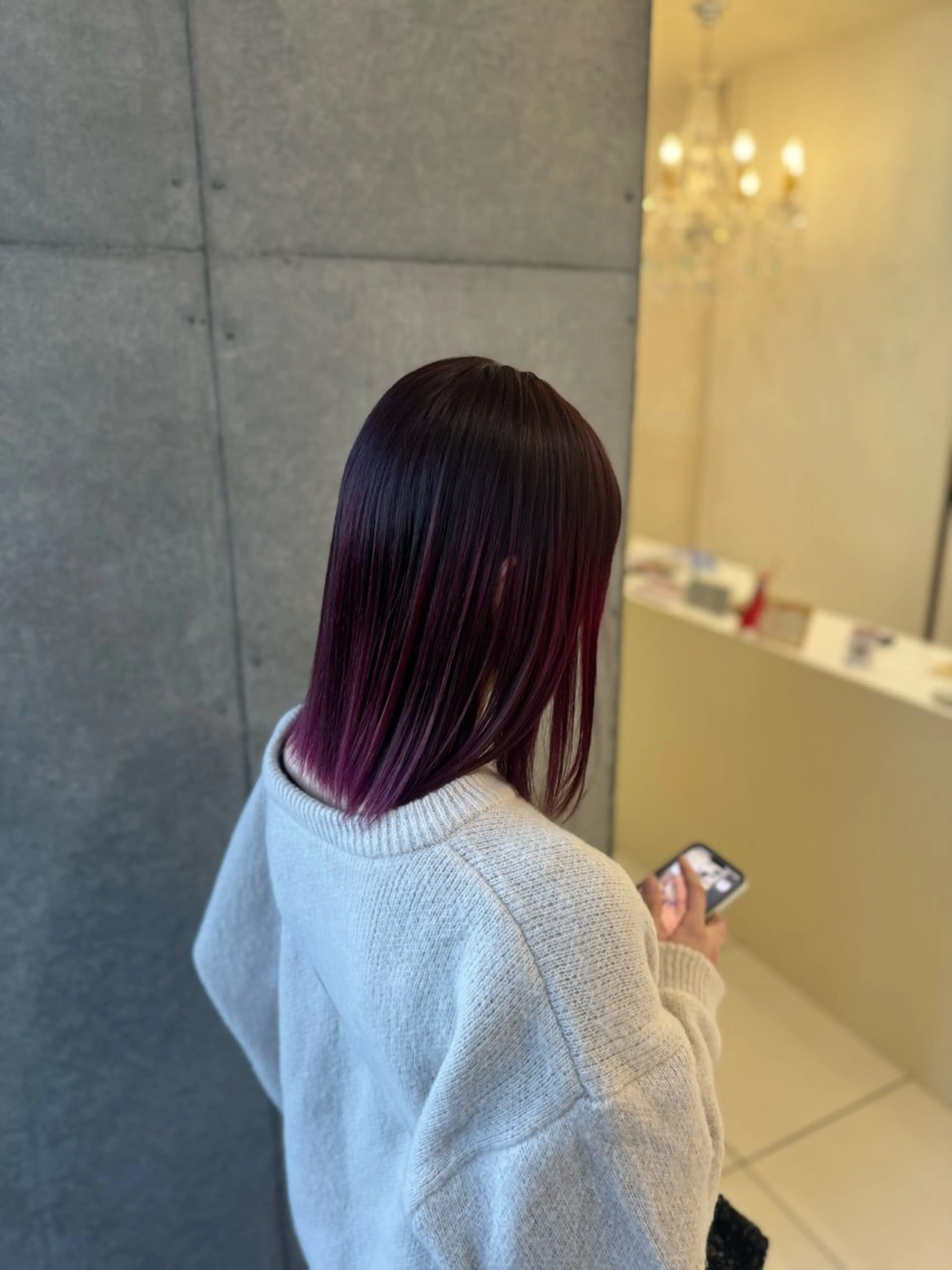 ミディアム カラー ブリーチ グラデーションカラー カット ヘアカラー トリートメント Soul eater KANATAのヘアスタイル