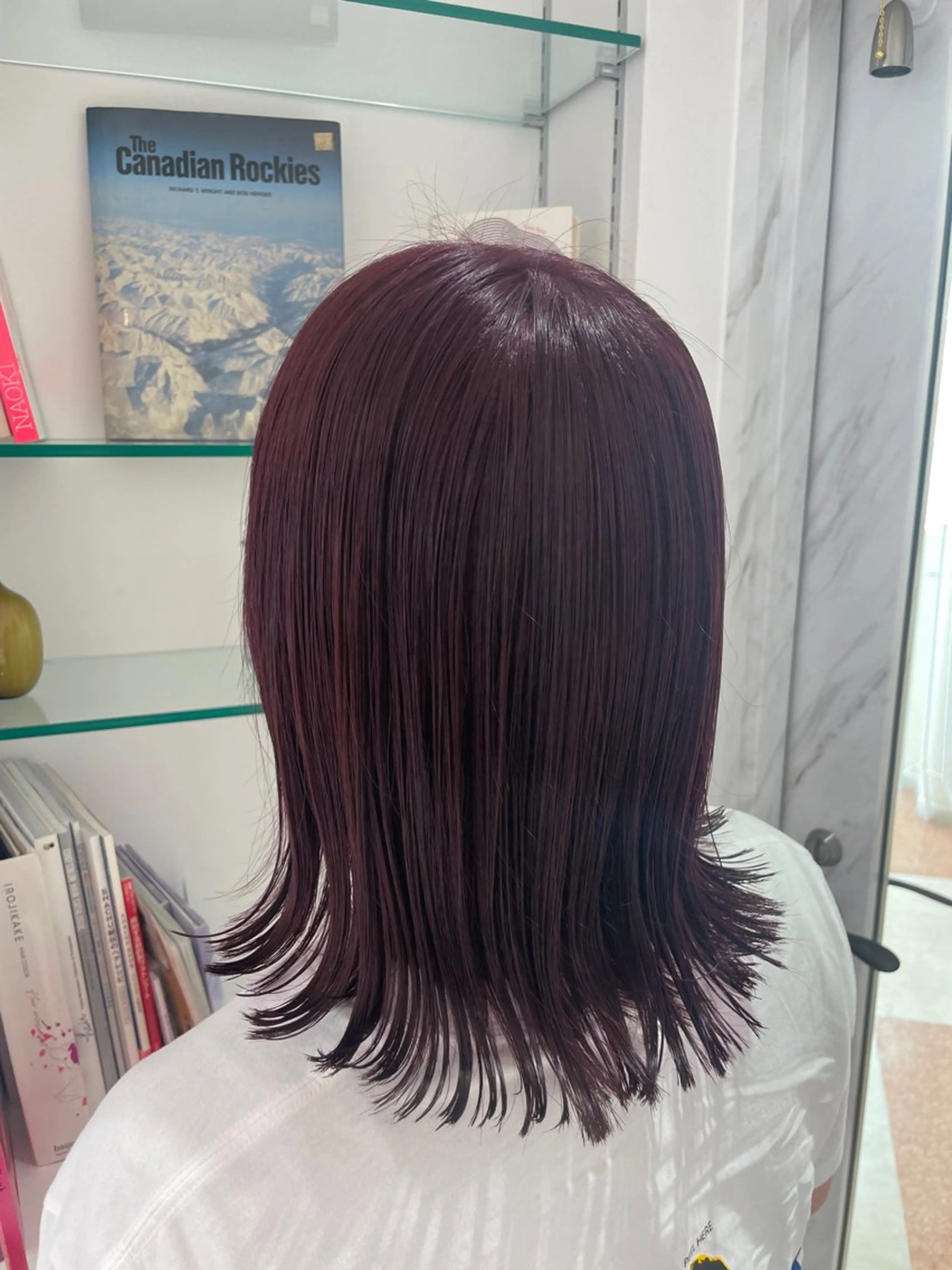 ロング カラー ブリーチ ディープラベンダー ラベンダーカラー ブリーチなしカラー カット ヘアカラー 佐藤 綾郁のヘアスタイル