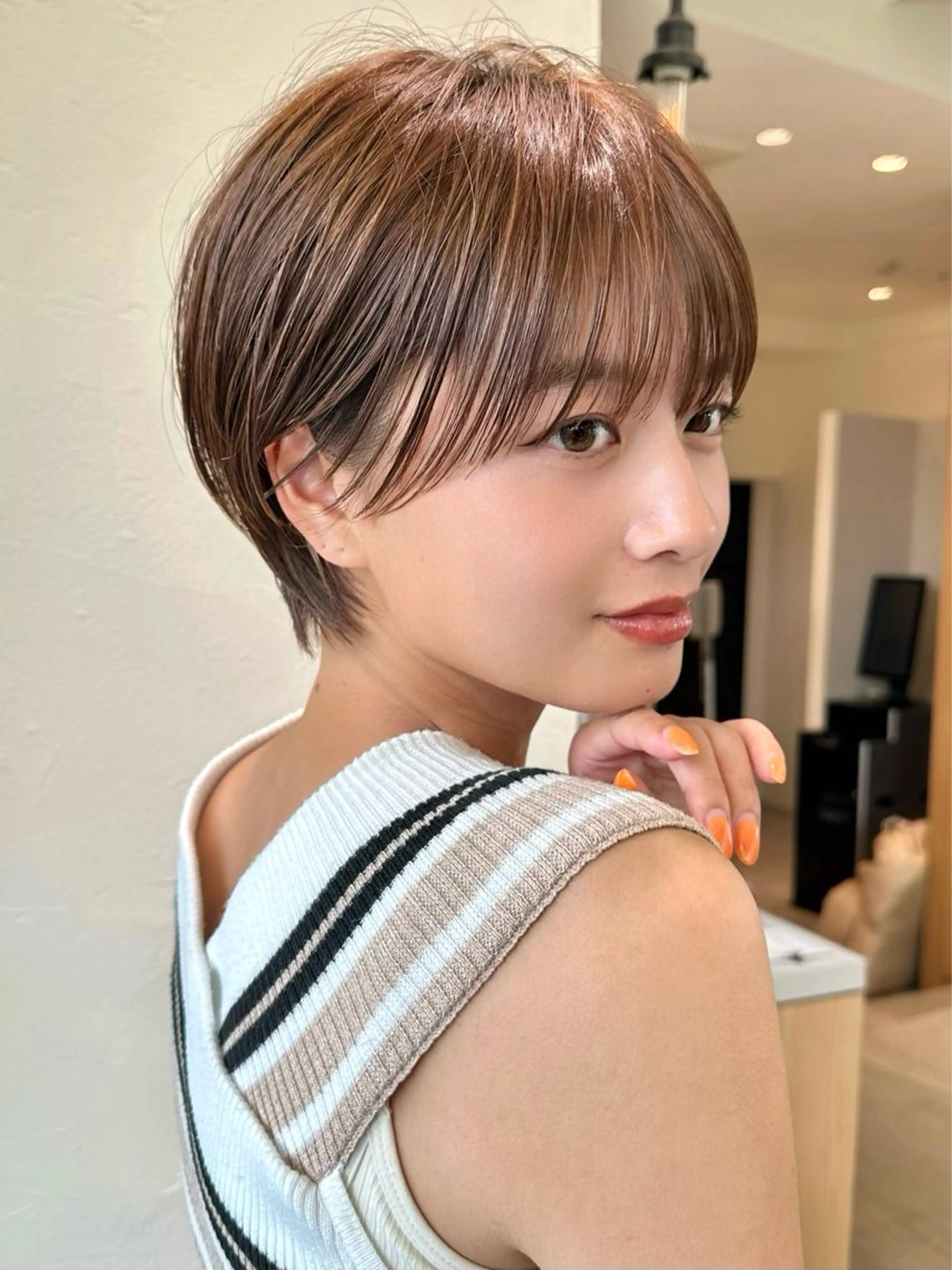 ショート ケアブリーチ✖️ 似合わせショート✨のヘアスタイル