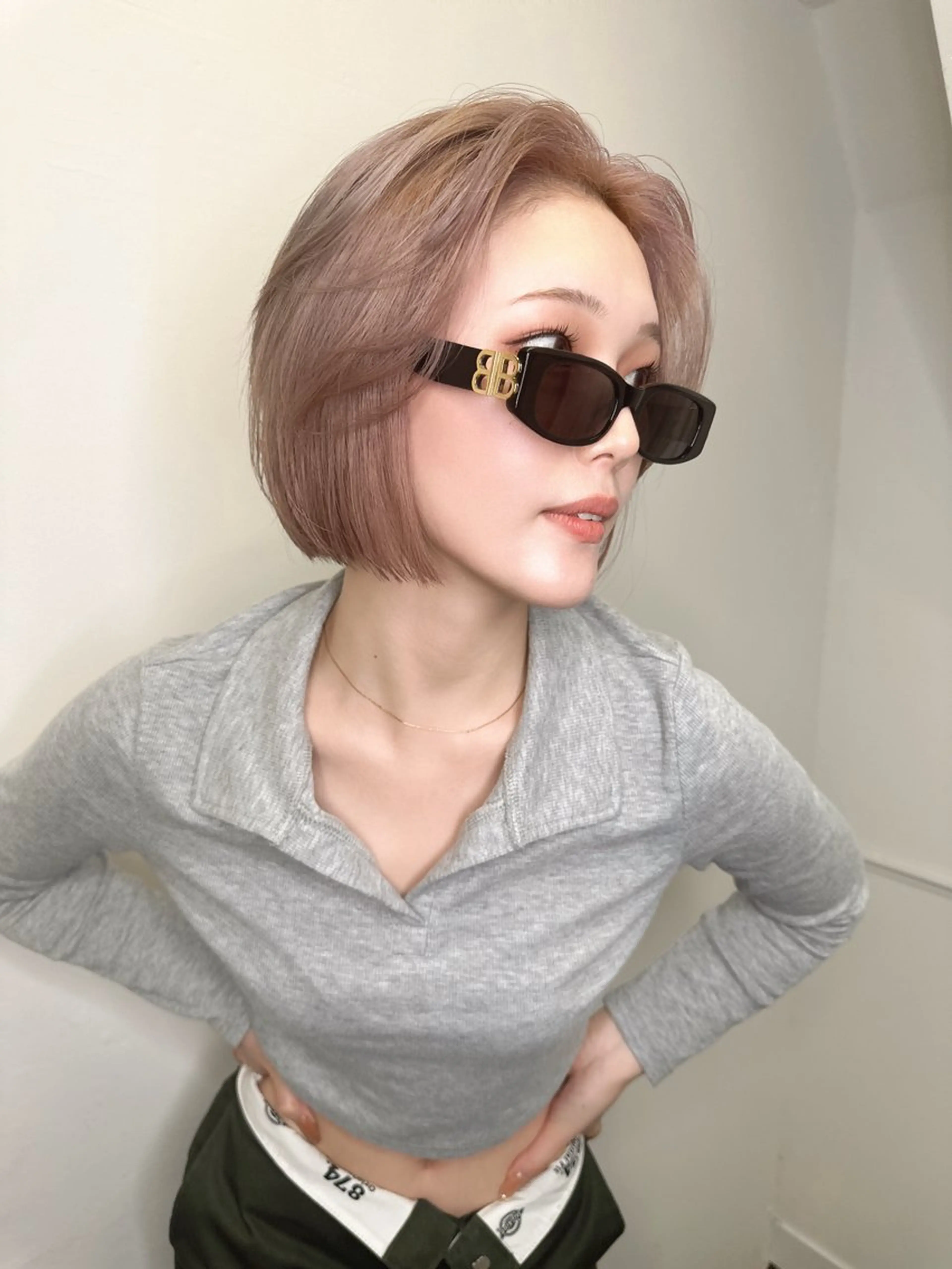 ショート カラー カット ヘアカラー トリートメント ワンホンヘア ケラチン/Kaitoのヘアスタイル