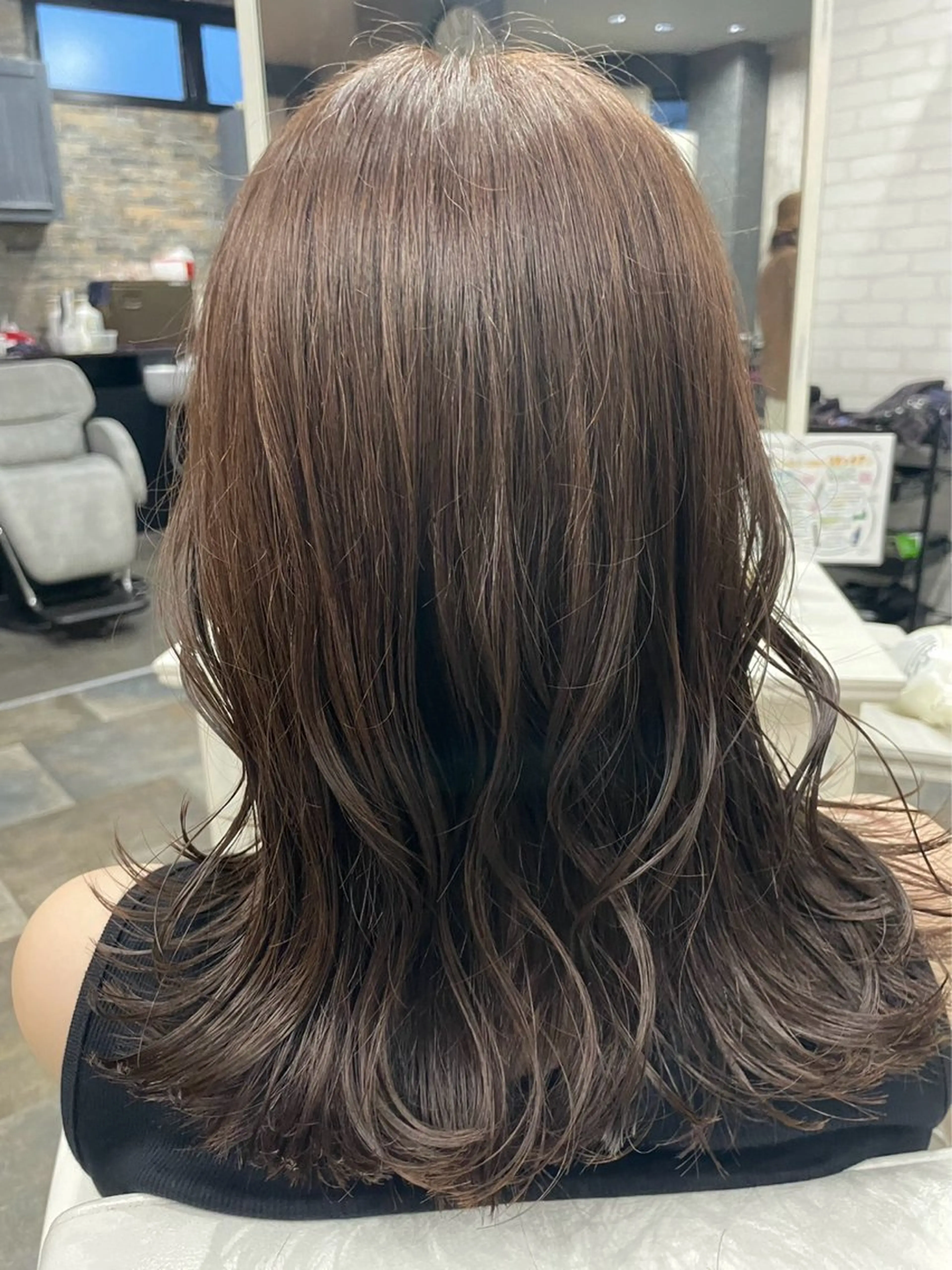 ミディアム ボブレイヤー ミディアムパーマ ミストバング ボブ ハイライト カット ヘアカラー トリートメント The Apartment of Solon Citta 船橋609所属・髪質改善/美髪/個室 /マンツーマン/ハラのヘアスタイル