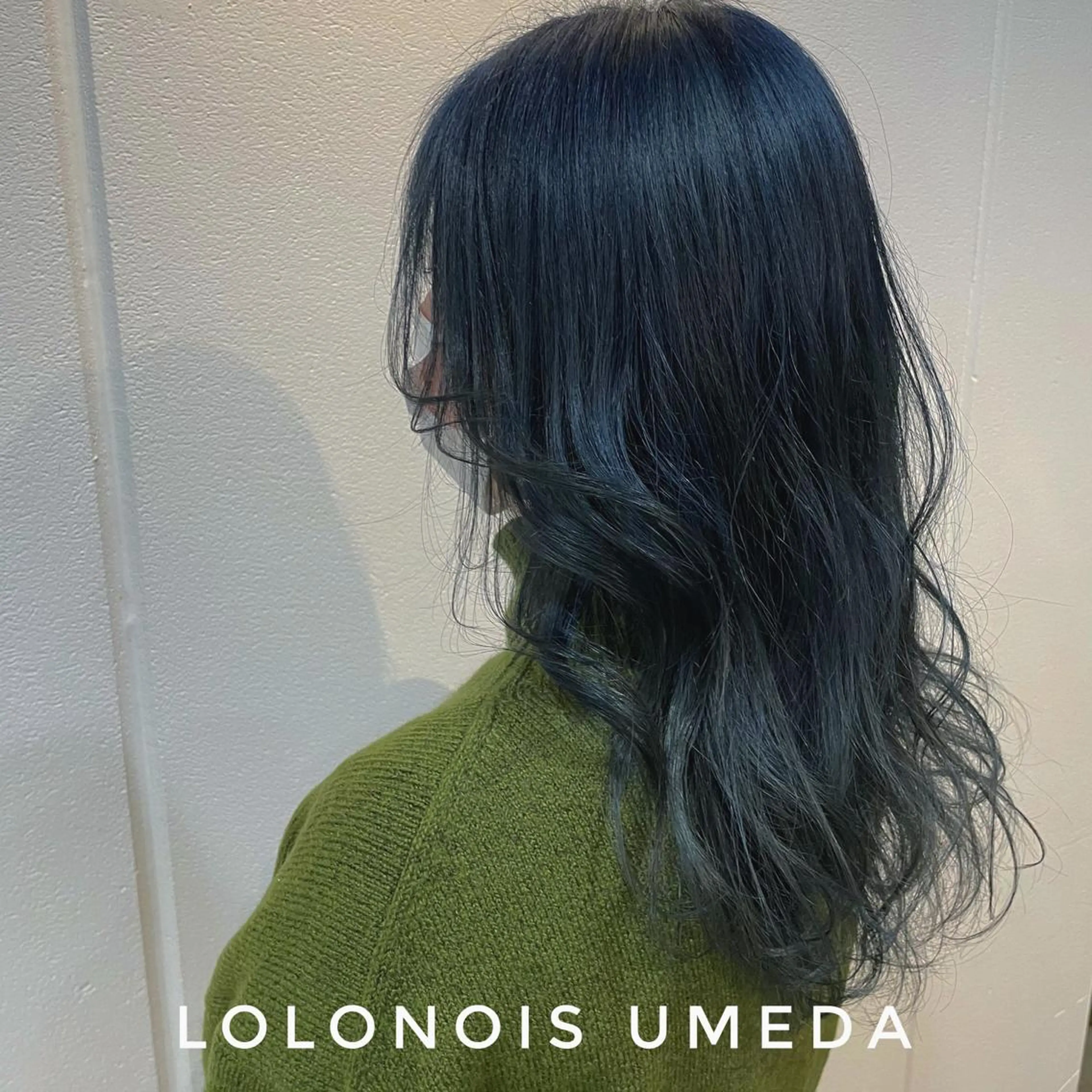 ロング カラー ブルーカラー ネイビーカラー Lolonois梅田 /Okazaki:)のヘアスタイル