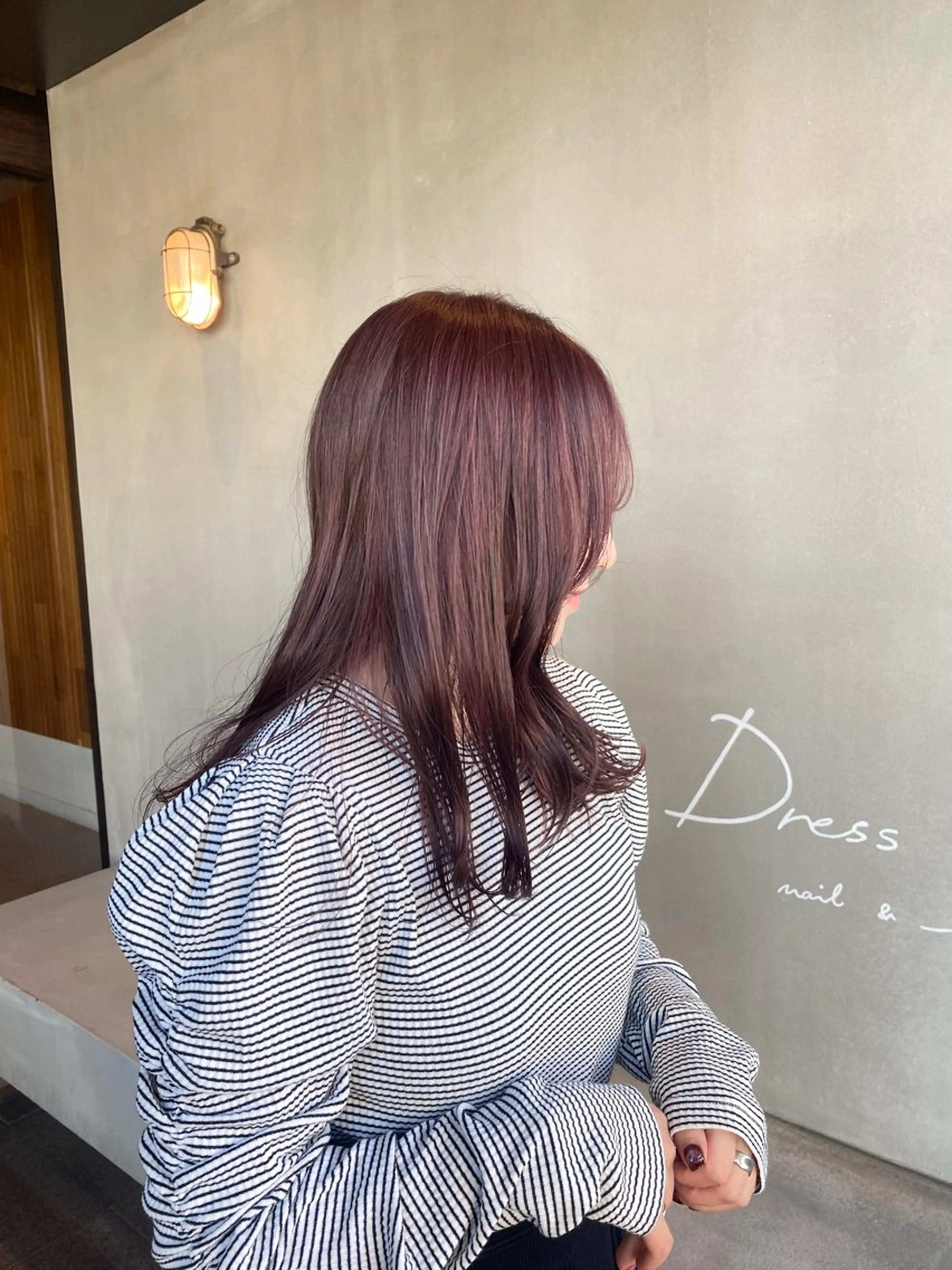 セミロング カラー ブラウンカラー ヘアカラー 福崎 真奈のヘアスタイル