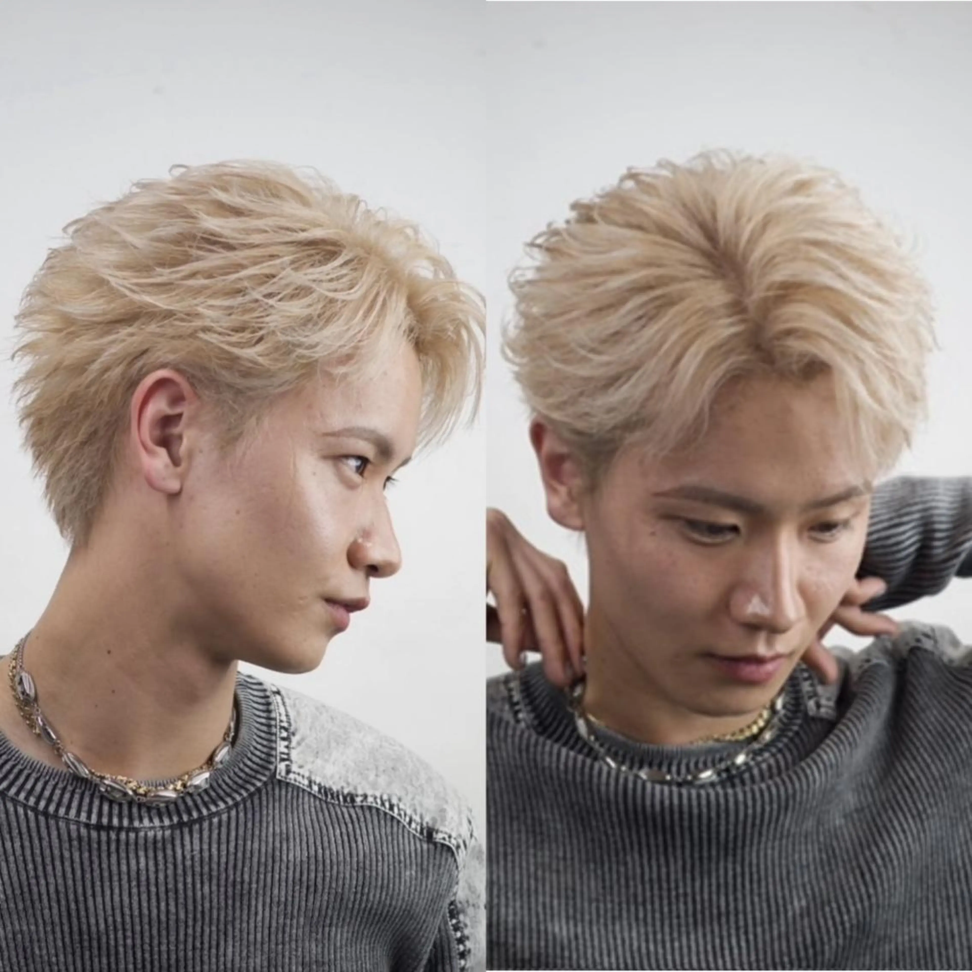 ショート カラー メンズ カット ヘアカラー トリートメント GLANZ天神赤坂 メンズサロンのヘアスタイル