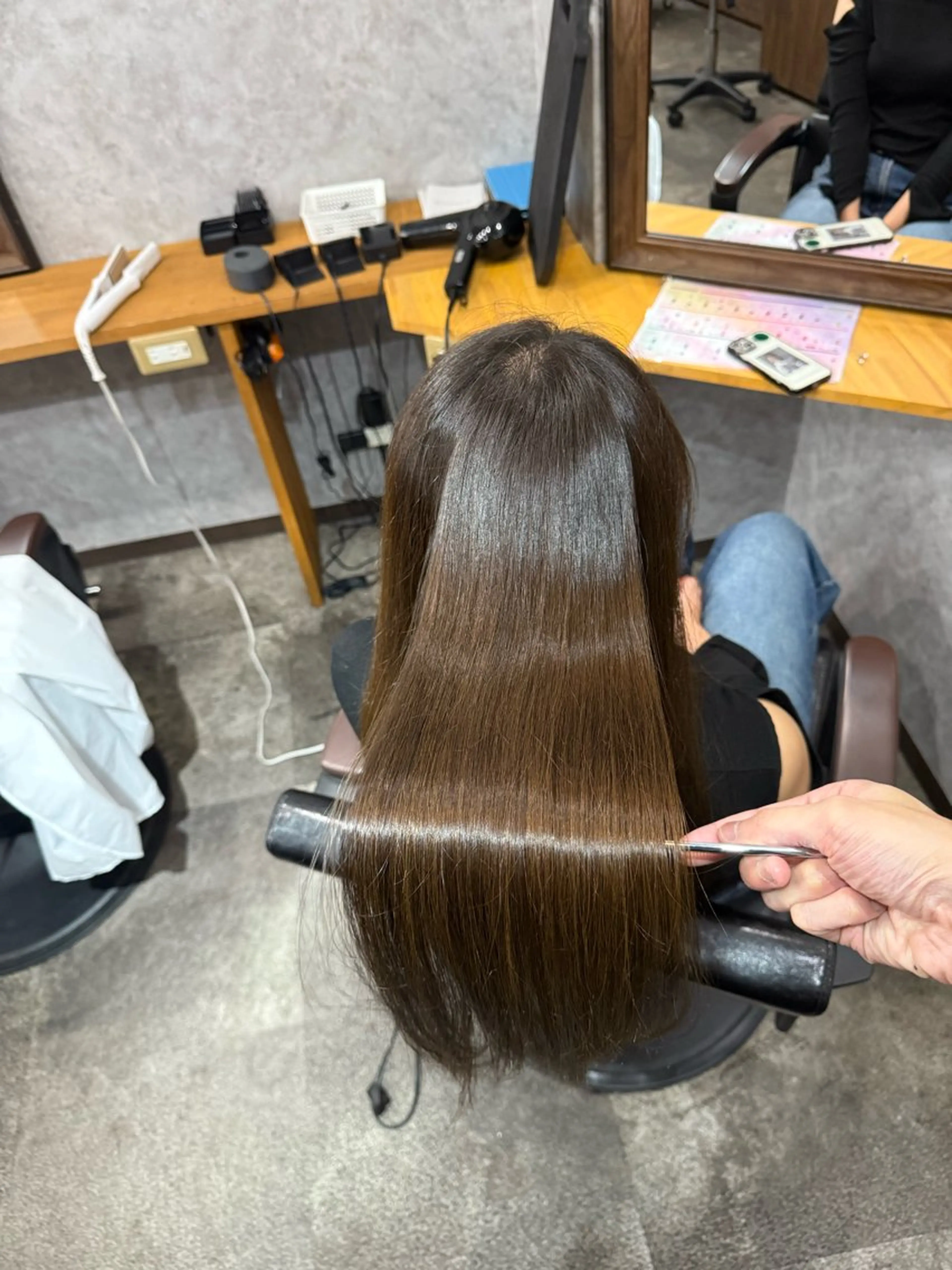 ロング カラー カット ヘアカラー トリートメント 髪質改善 /美髪矯正🫧ゆたかのヘアスタイル