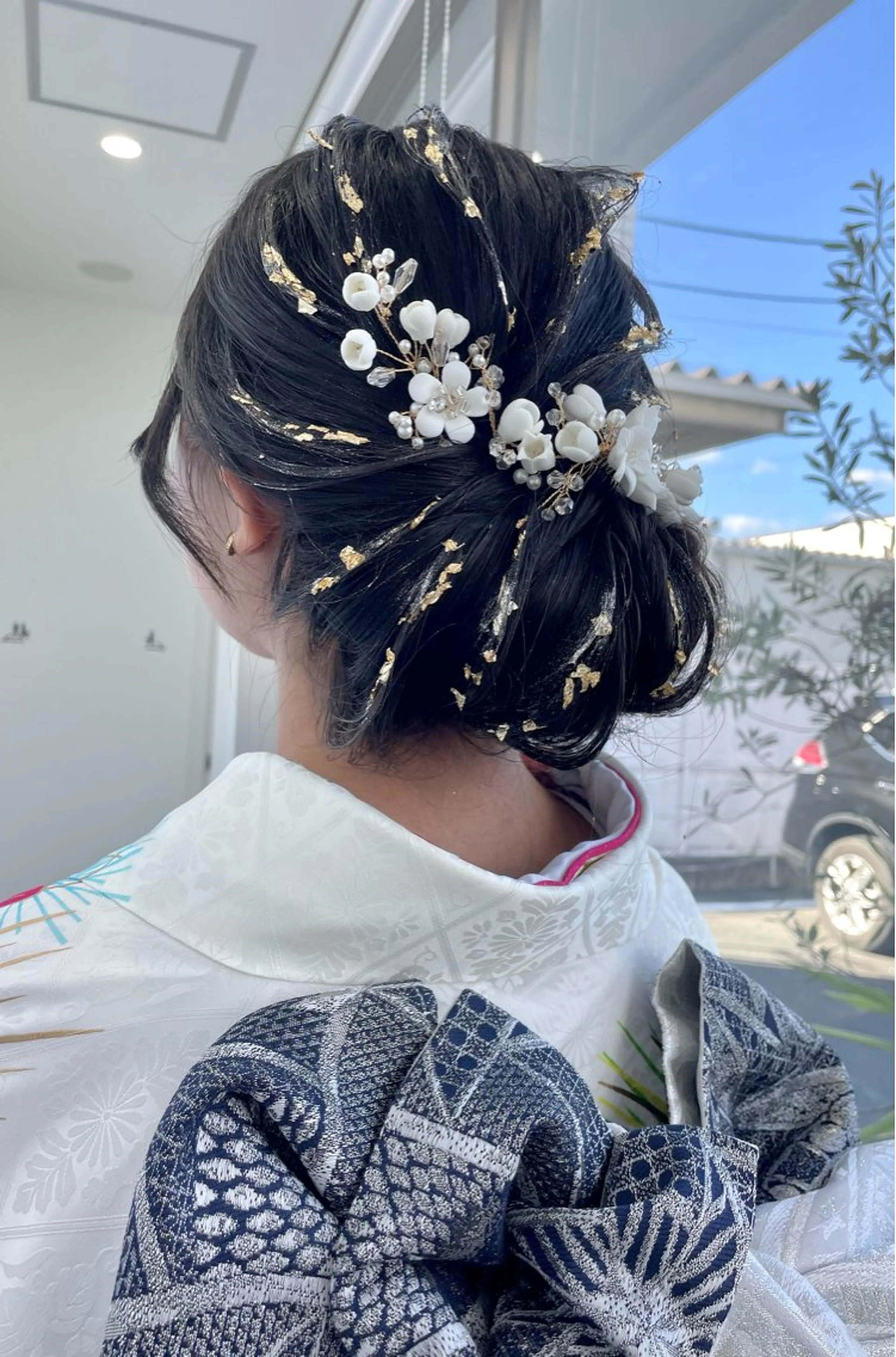 カラー ヘアアレンジ 成人式 錦 茉李のヘアスタイル