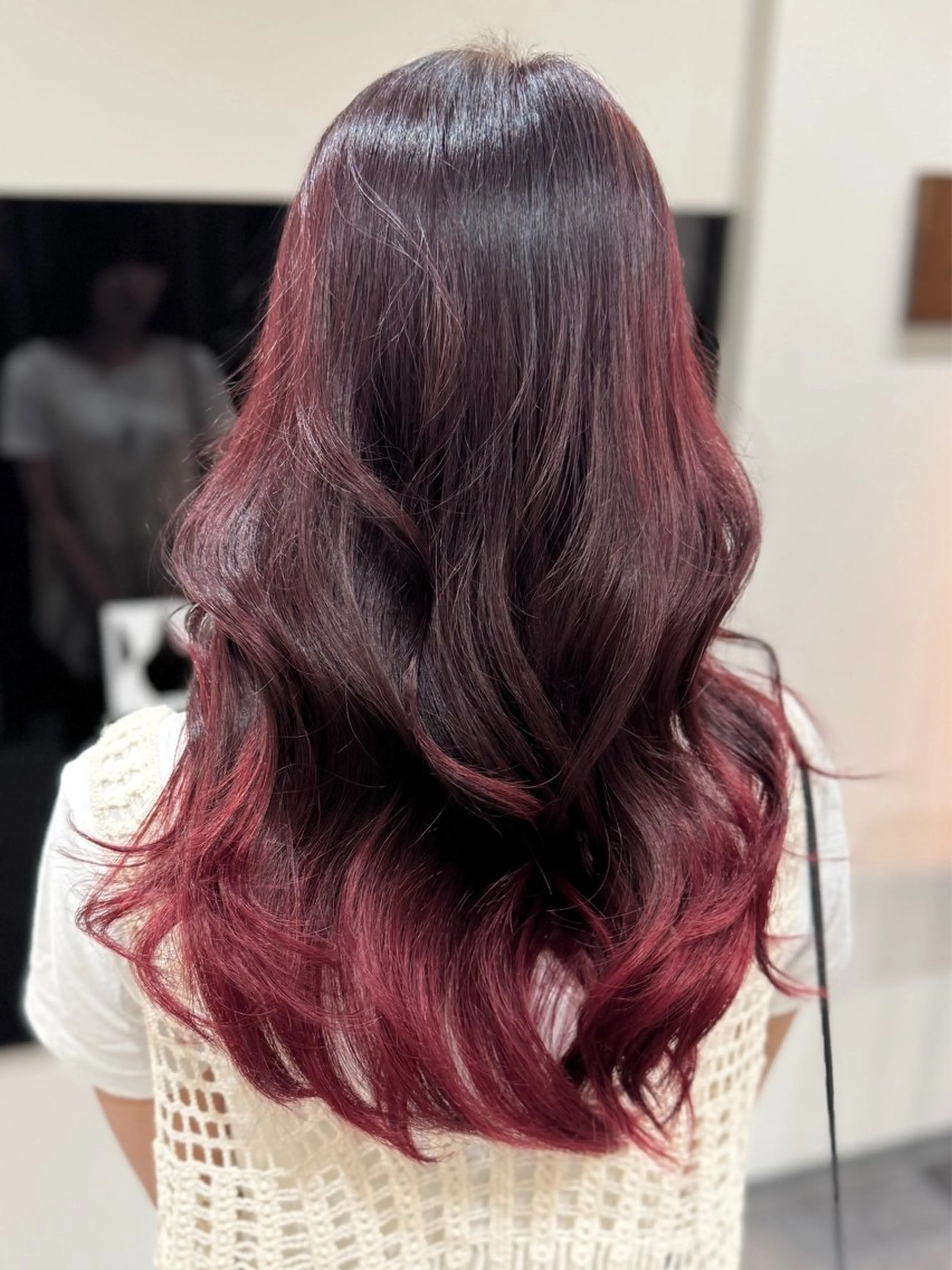 ロング カラー カット ヘアカラー トリートメント ︎🌟韓国レイヤー 北田陸斗🫧のヘアスタイル