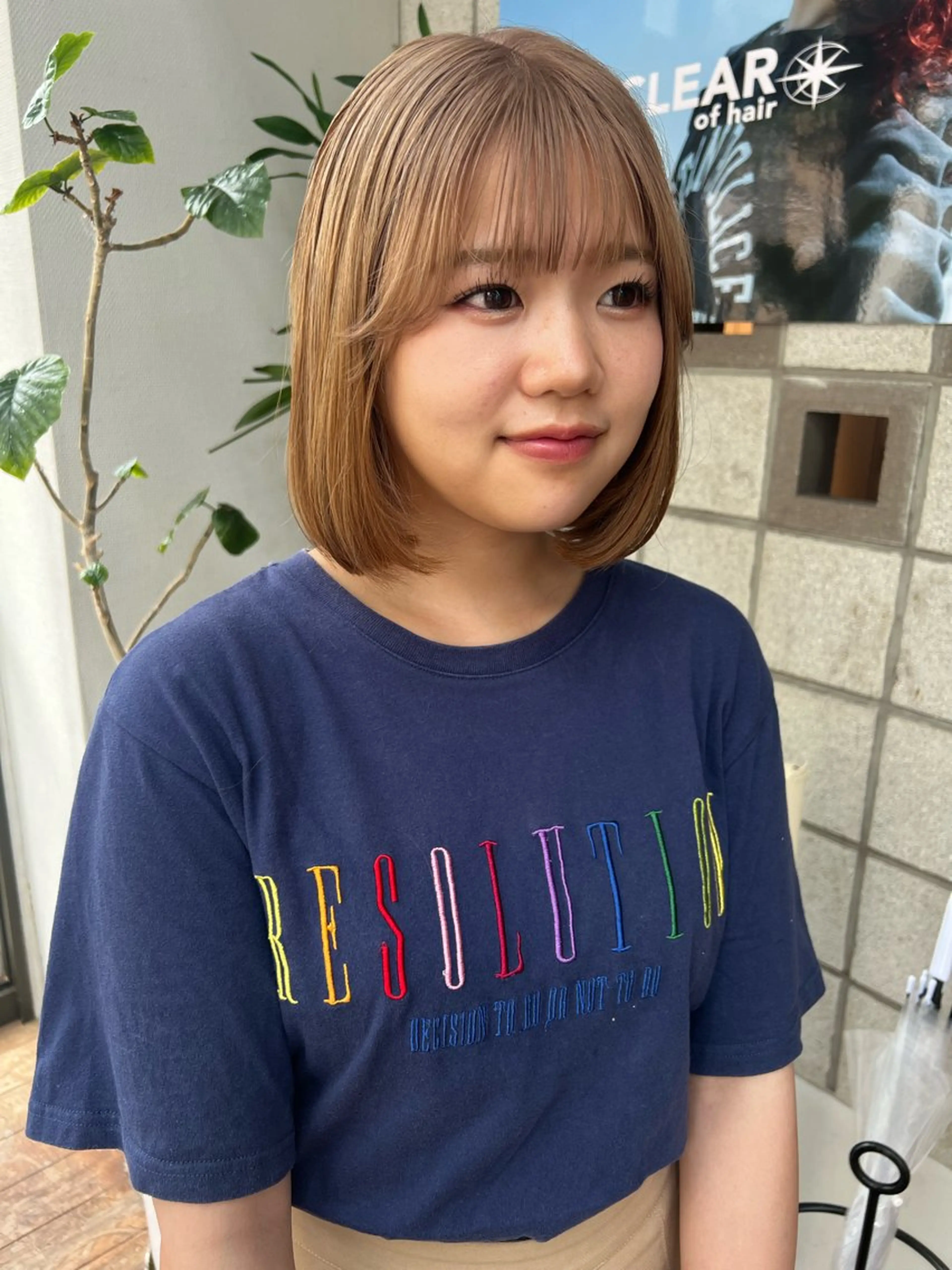 ミディアム ボブ ヘアカラー 松本  夏海のヘアスタイル