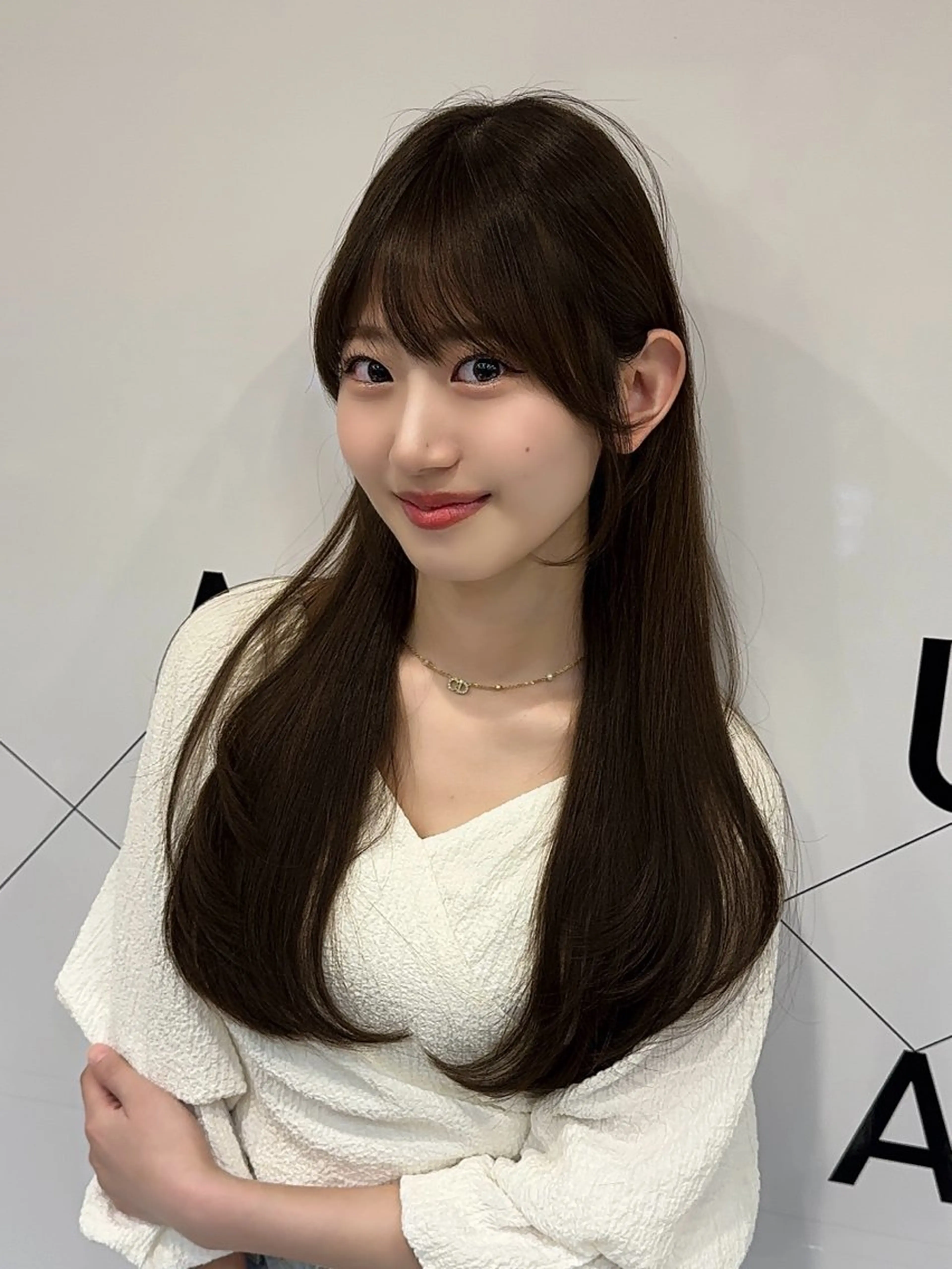 ロング 髪質改善 レイヤーカット ロング 小顔カット トリートメント HARUKI MINATO JAPAN福岡所属・モテ髪レイヤー /韓国ヘアNOBUのヘアスタイル