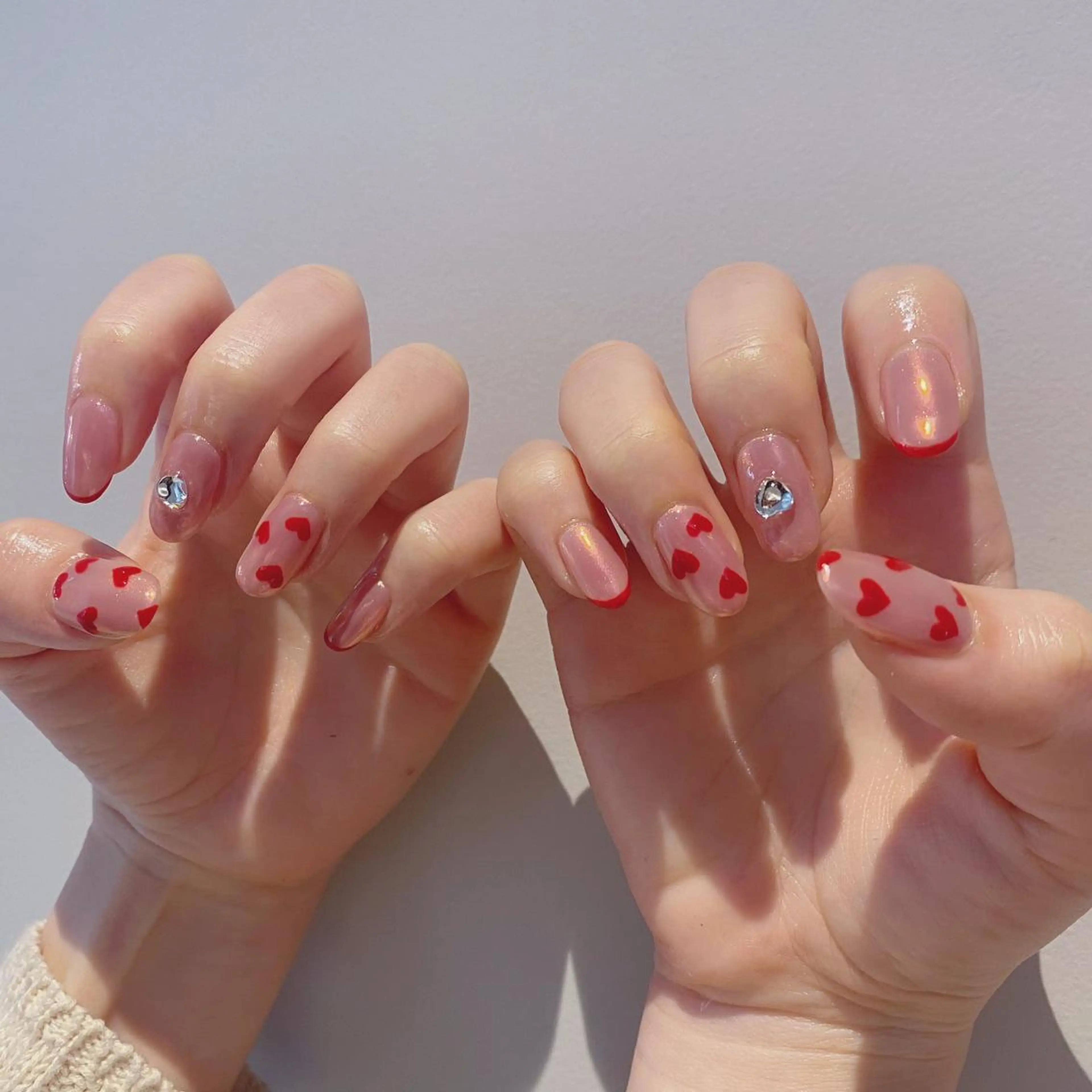 ネイル ハンドネイル ♡ガーリーネイル♡ あかぎしおりのネイルデザイン