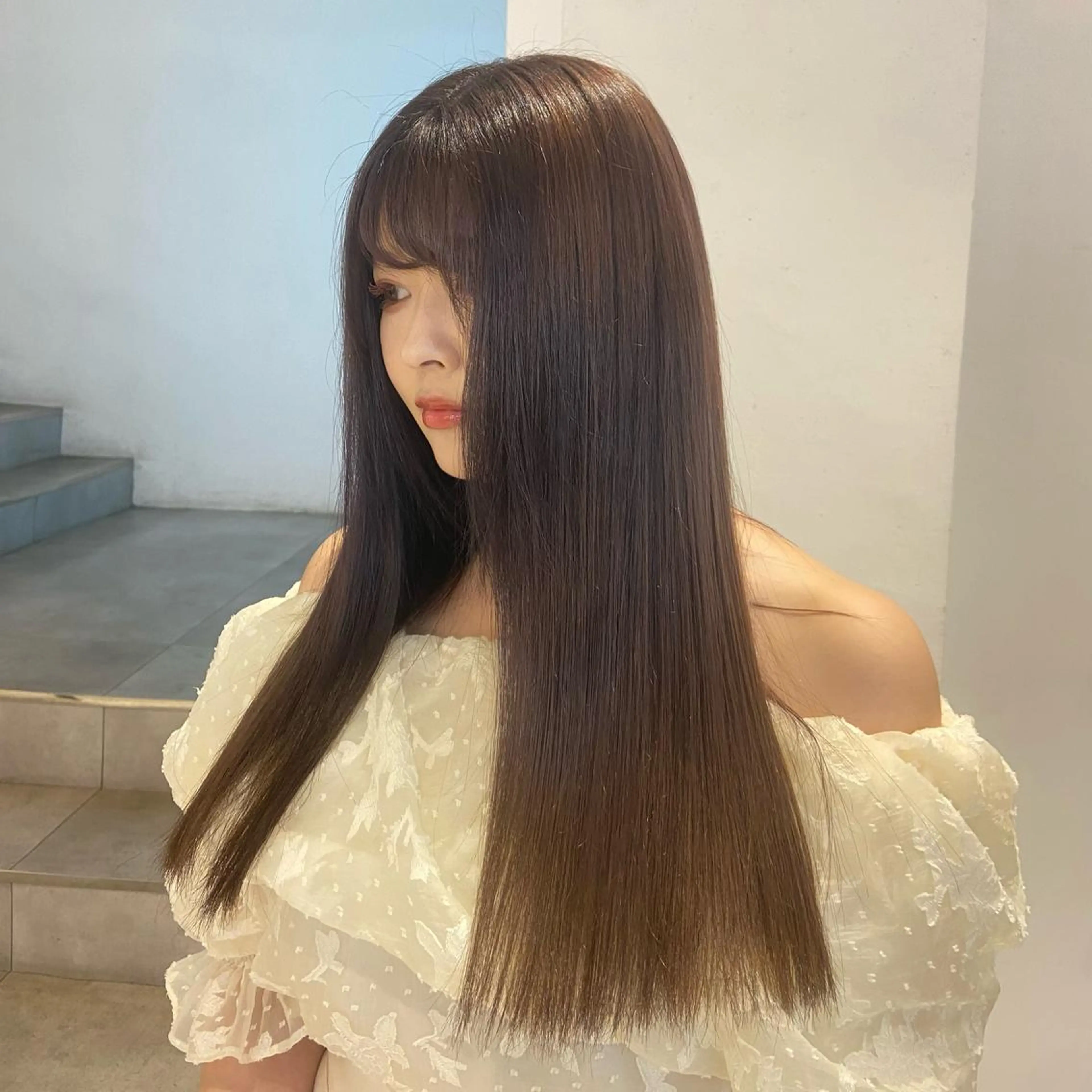 ロング ヘアカラー トリートメント 🎀韓国レイヤー特化 🎀ベージュ/ミクのヘアスタイル