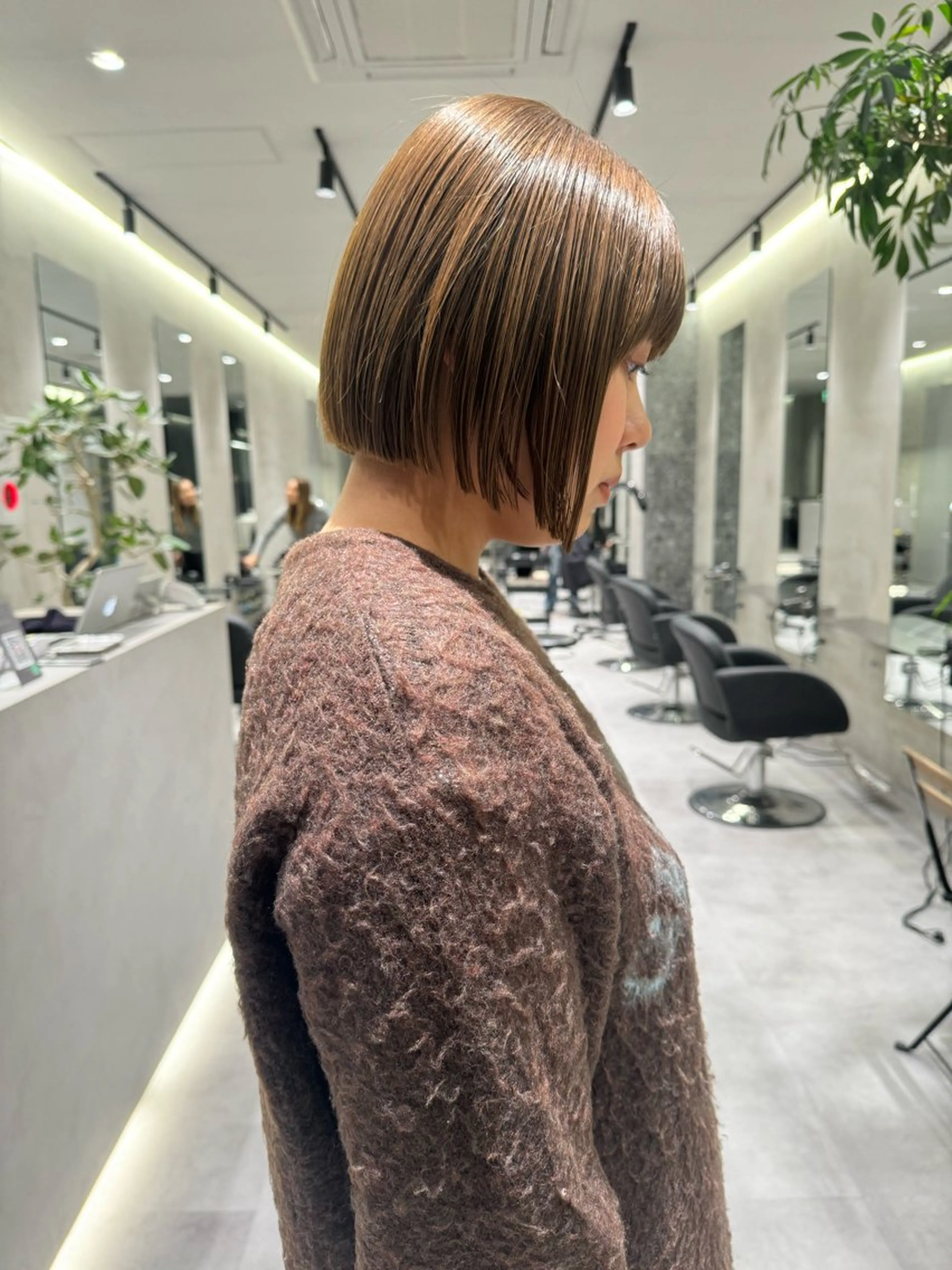 ショート カラー ブラウンカラー 透明感カラー/ ハイトーン/ボブのヘアスタイル