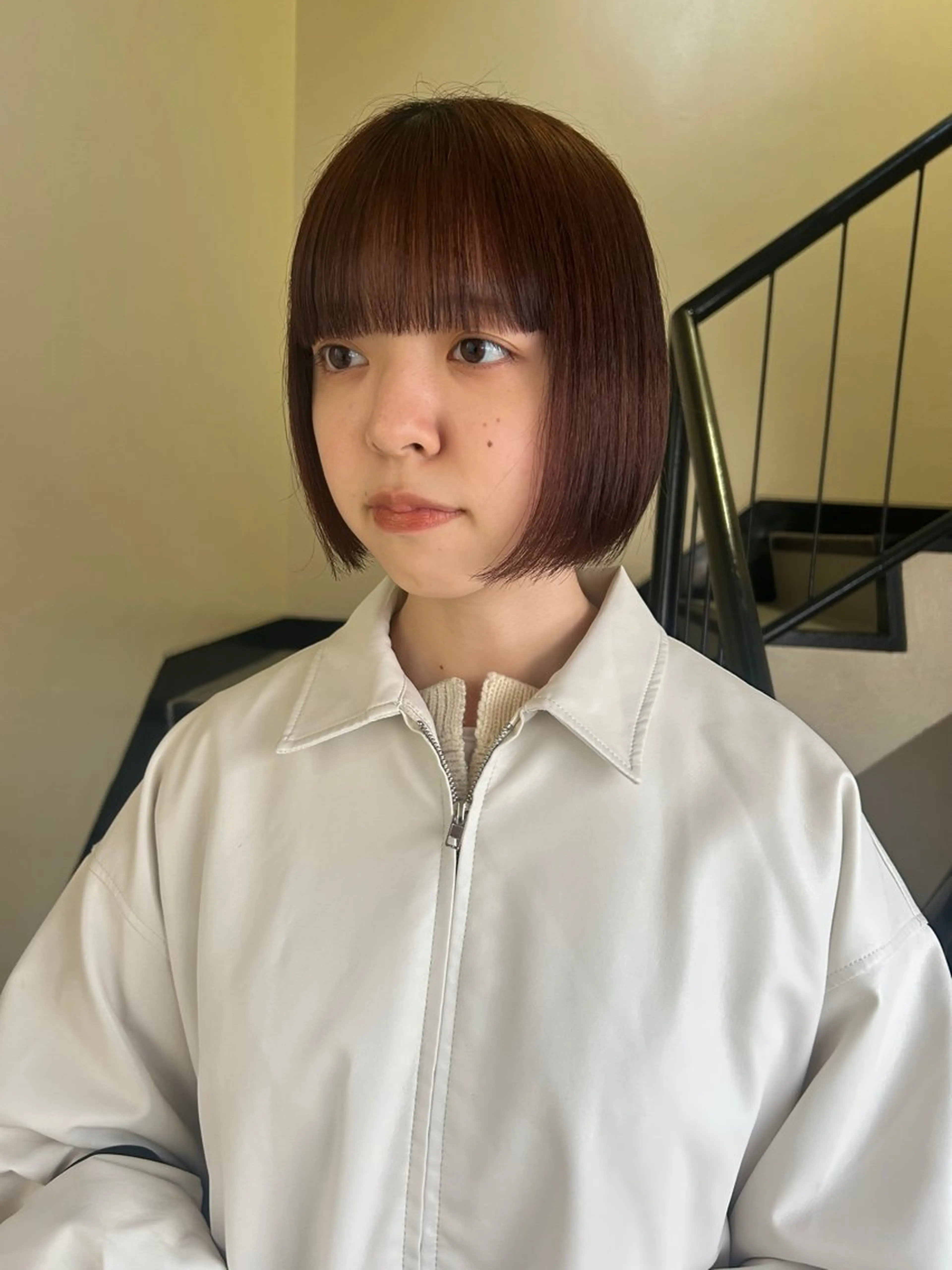 ショート 切りっぱなしボブ ボブ カット トリートメント ☕️結【suii.】 ボブ/ヘアセット☕️のヘアスタイル