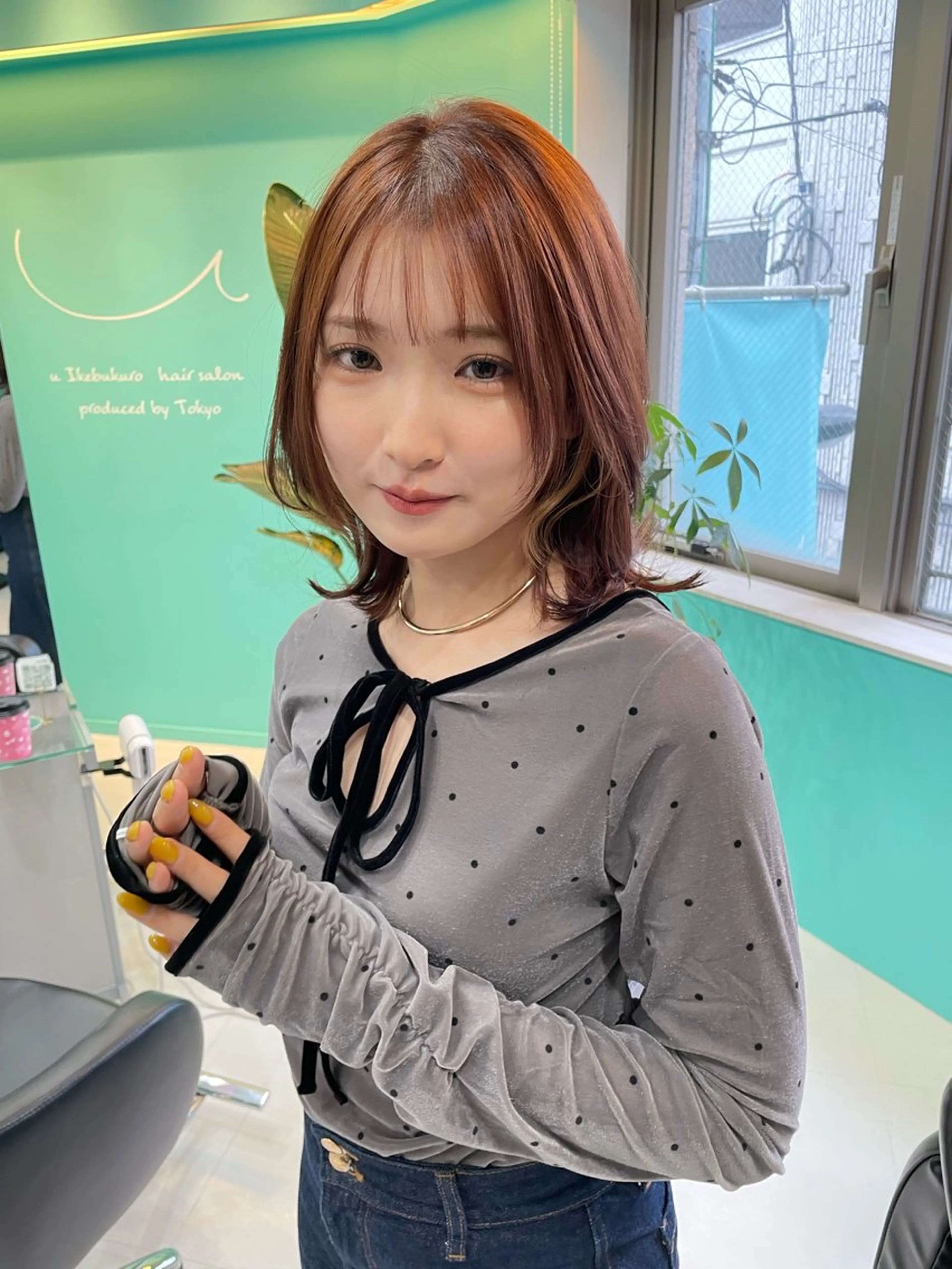 ミディアム カラー ミディアムレイヤー ブリーチ ダブルカラー レイヤーカット カット ヘアカラー トリートメント 🫧ショート/ボブ 池袋西口・泡渕✂️のヘアスタイル