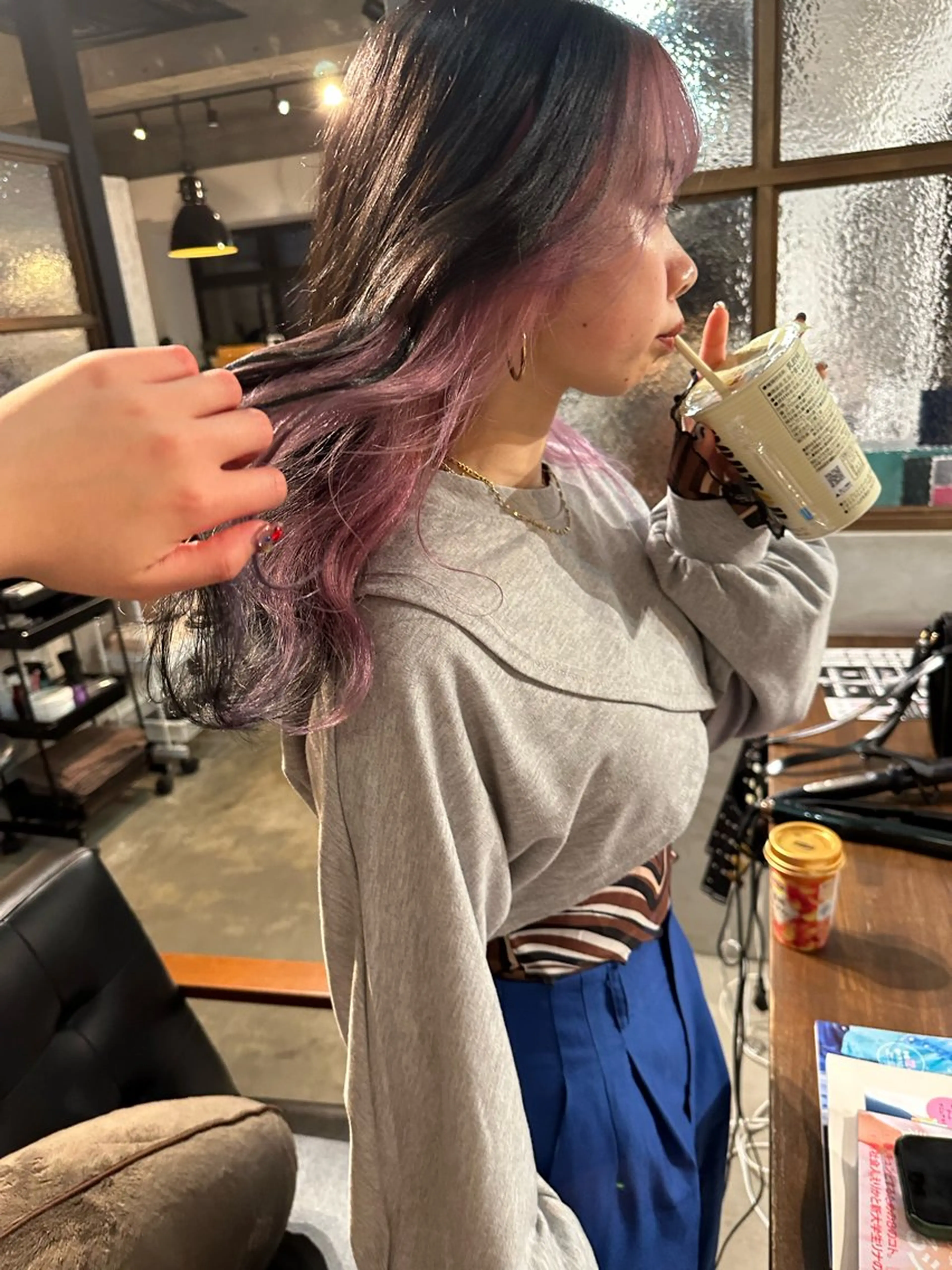 ロング ヘアカラー トリートメント Baby美容師 Ninaのヘアスタイル