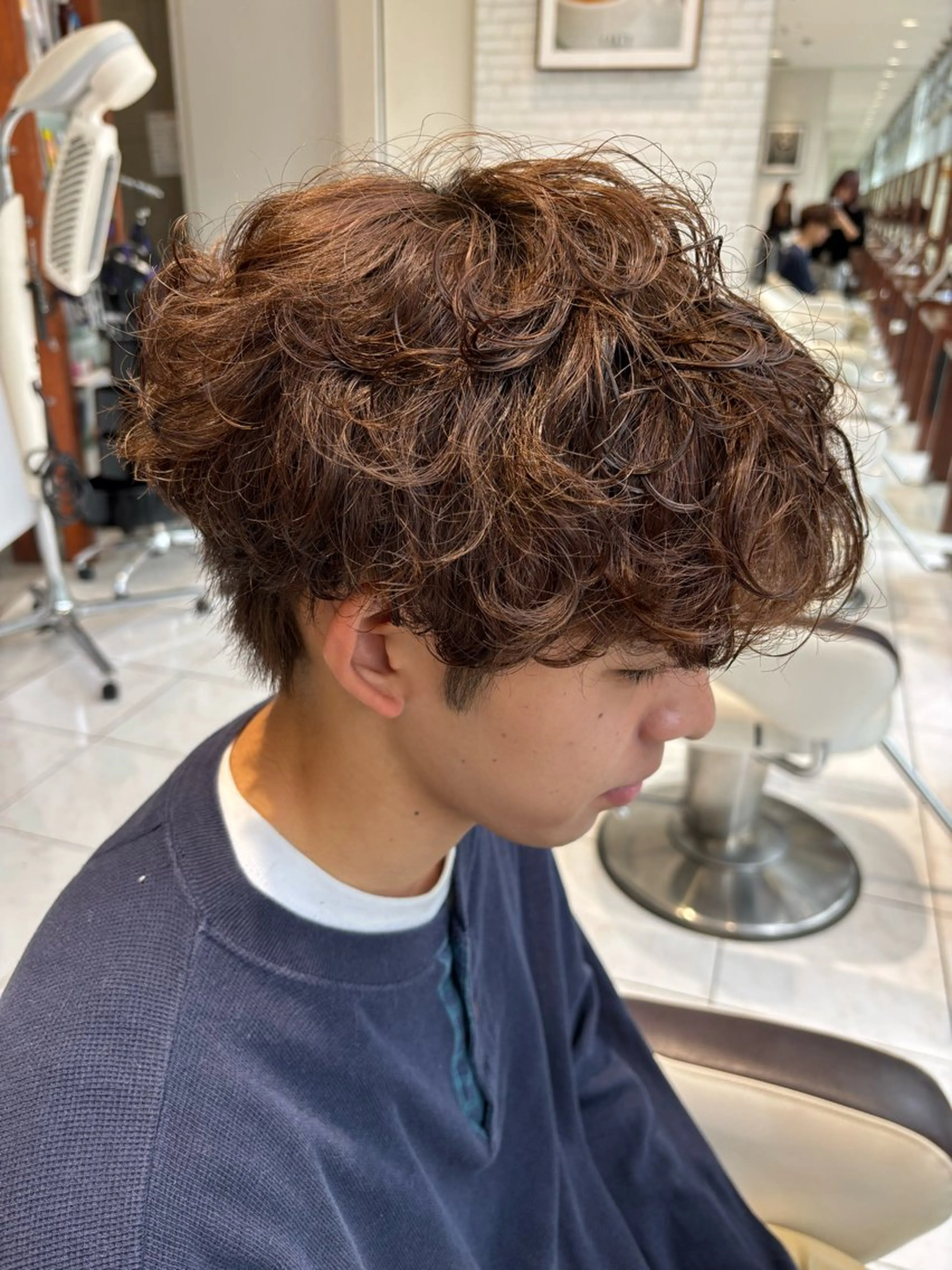 パーマ メンズ 篠田 綾乃のヘアスタイル