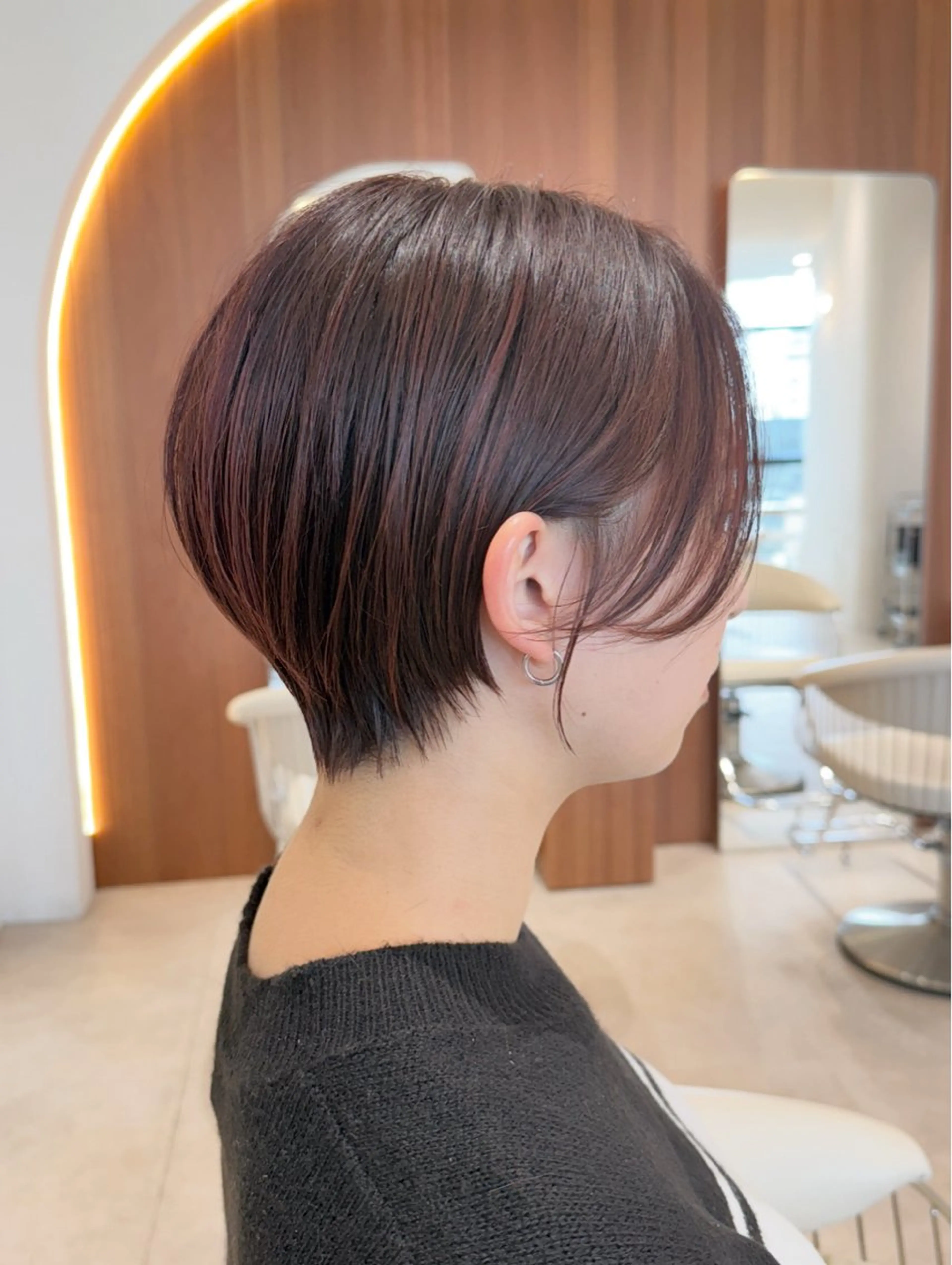 ショート カラー ショートボブ ショートレイヤー ハンサムショート 丸みショート ボブ カット ヘアカラー トリートメント 渋谷ボブ/ショート 特化田中航平のヘアスタイル
