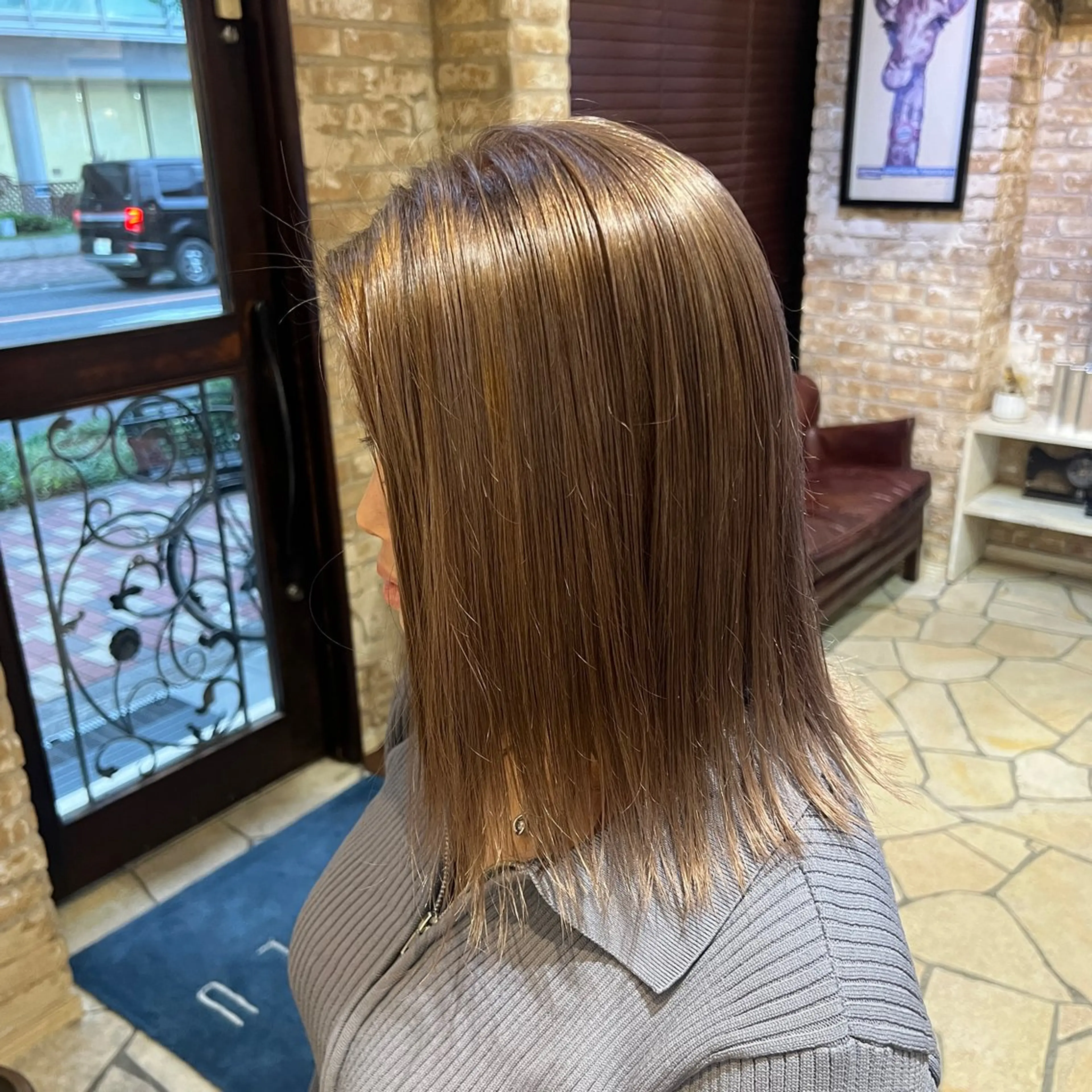 ミディアム カラー 💜にしむら みく💜のヘアスタイル