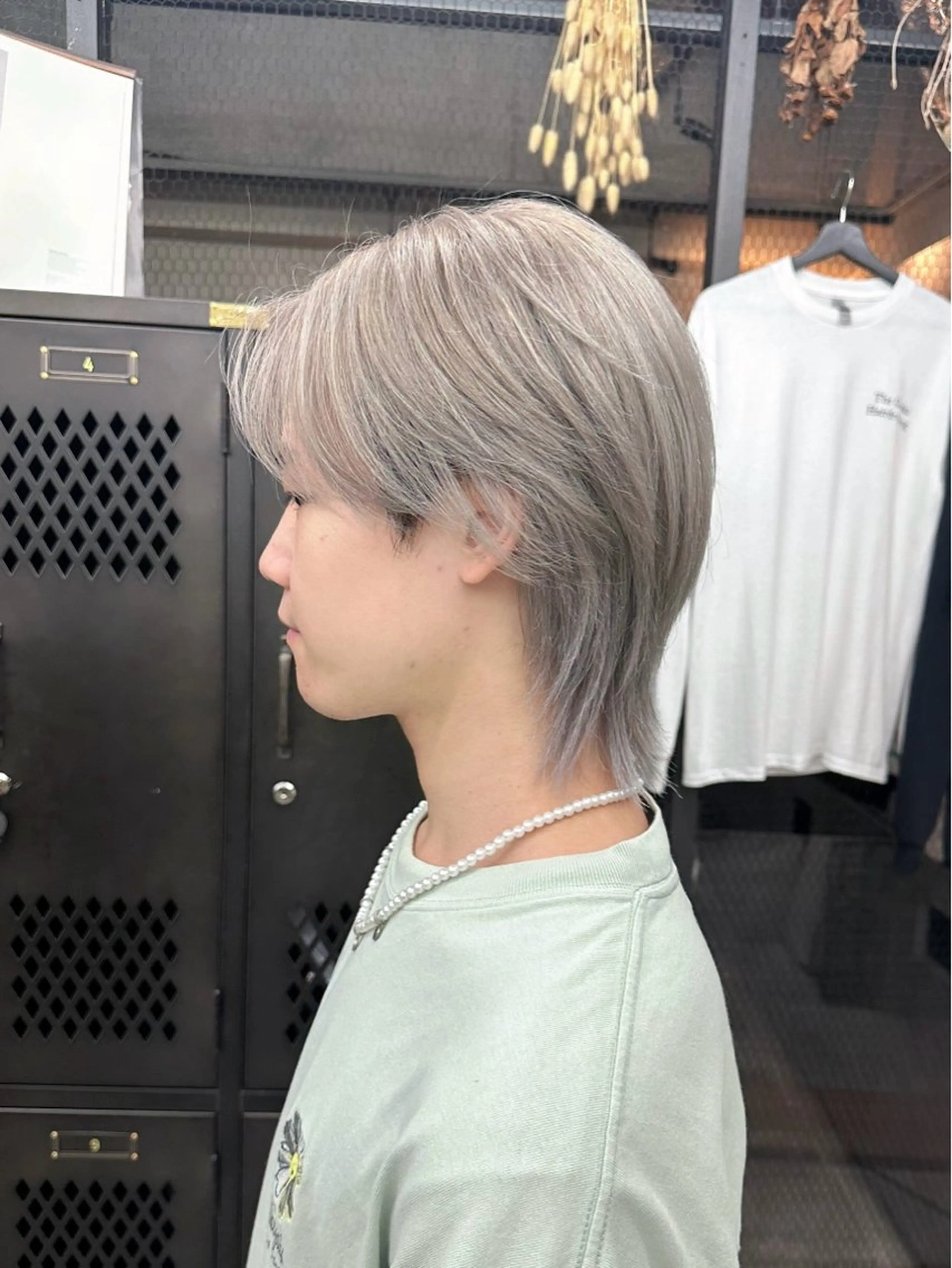 ミディアム カラー ヘアアレンジ メンズ グレージュ シルバー シルバーグレージュ ヘアカラー トリートメント メンズ特化 🦋KANOKO🦋のヘアスタイル