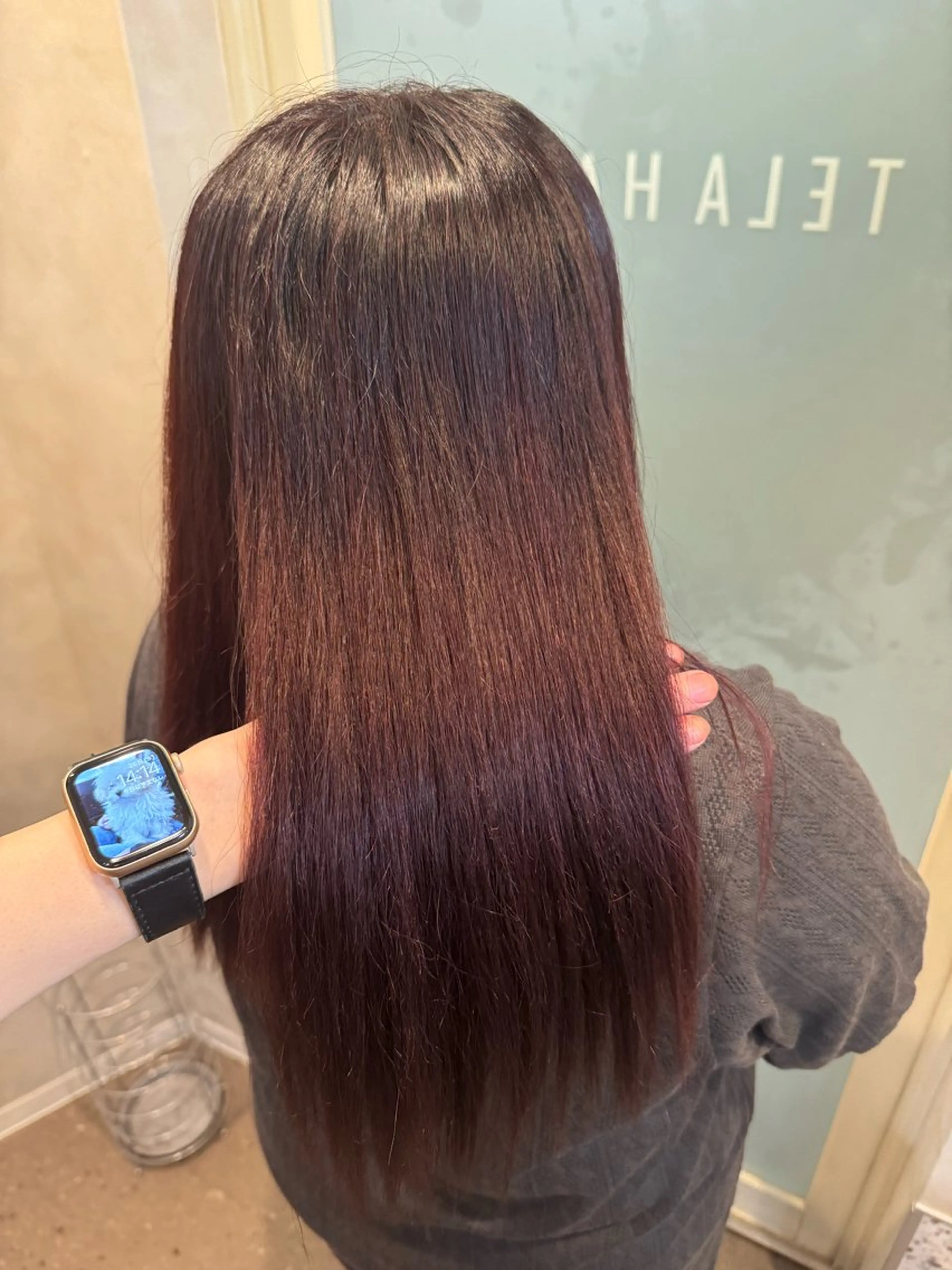 ロング カラー ブラウンカラー ピンクカラー ピンクブラウン カット ヘアカラー 縮毛矯正 TELAHAIR土浦店所属・TELAHAIR 副店長 永田のヘアスタイル