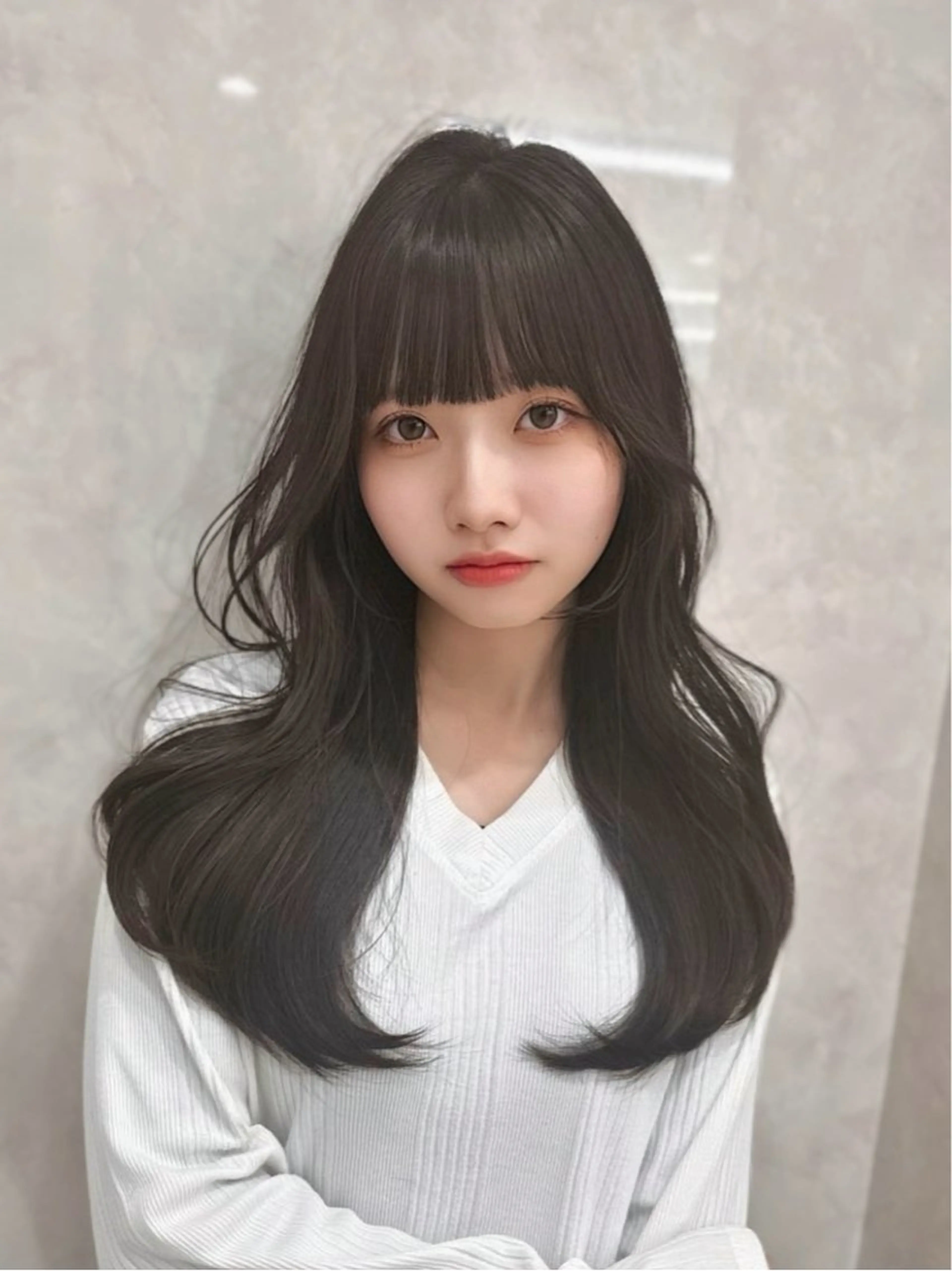 ロング カラー ヘアカラー トリートメント MAEUL luna所属・前髪顔周り/レイヤー 韓国/桔川恒のヘアスタイル