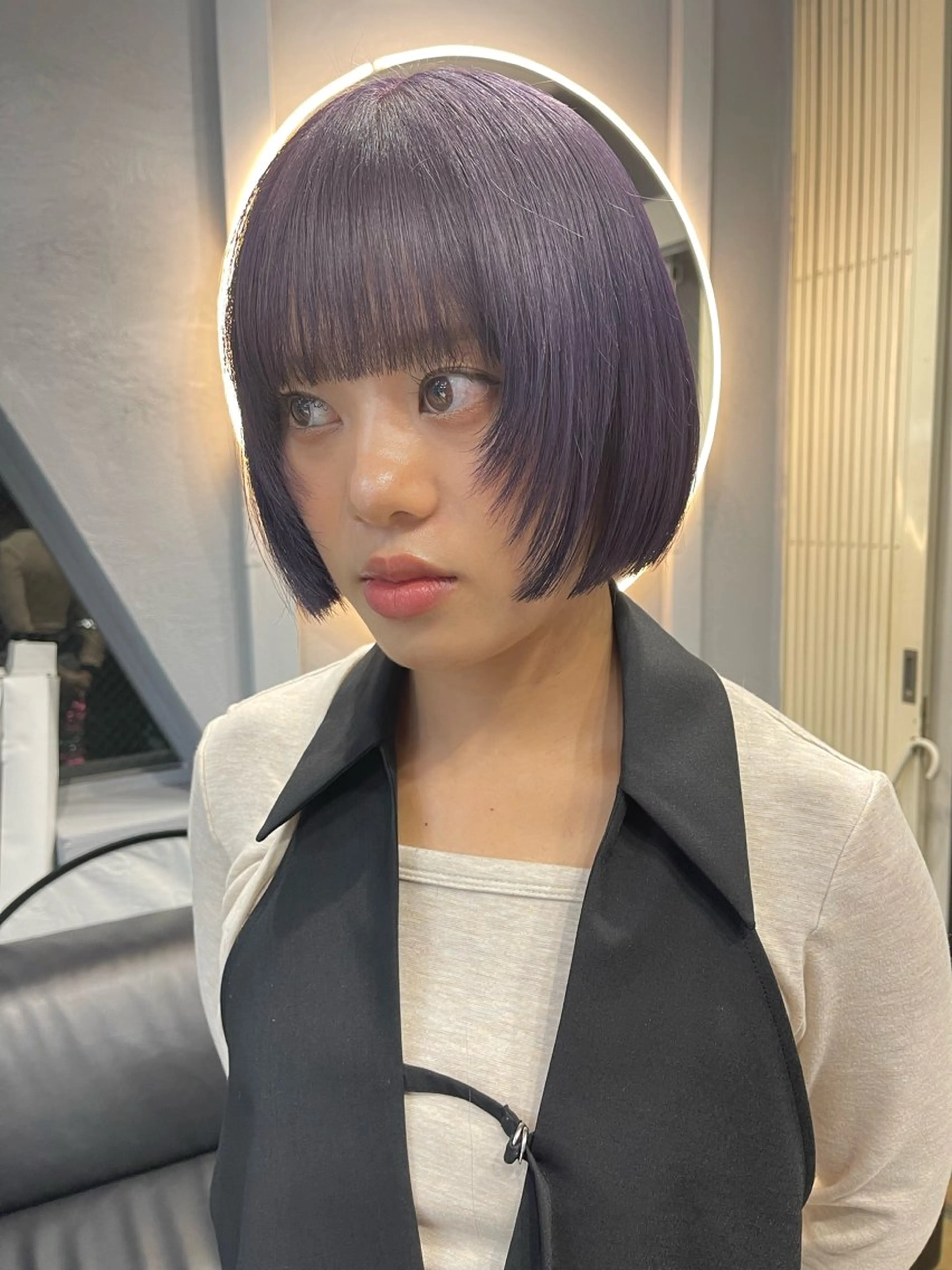 ショート カラー ベージュカラー ブリーチ ケアブリーチ デザインカラー ダブルカラー ヘアカラー トリートメント 宮崎　達也 ブリーチ／レイヤーのヘアスタイル