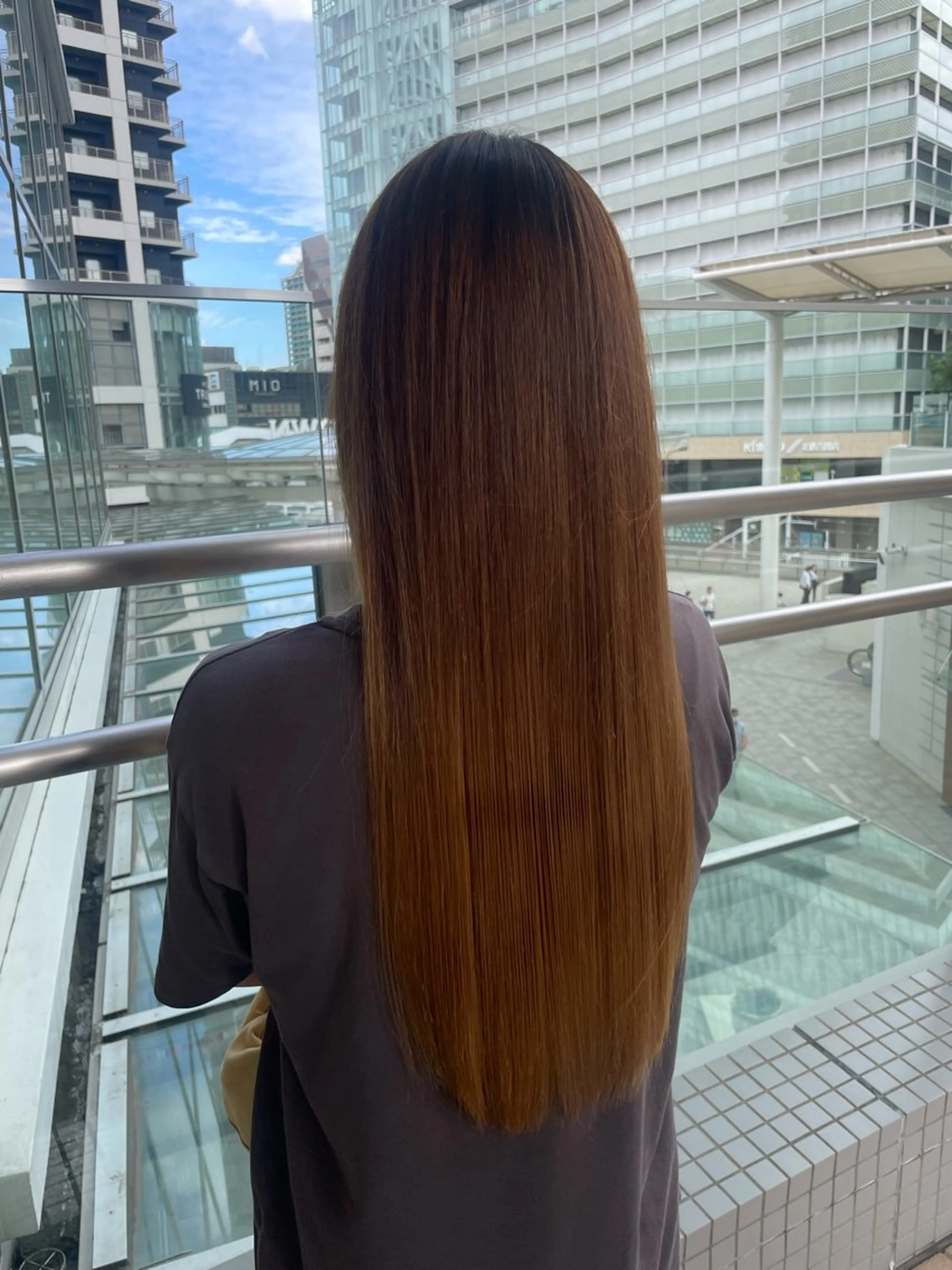 ロング パーマ 縮毛矯正 トリートメント k-two✨たき艶感 カラー／美髪矯正のヘアスタイル