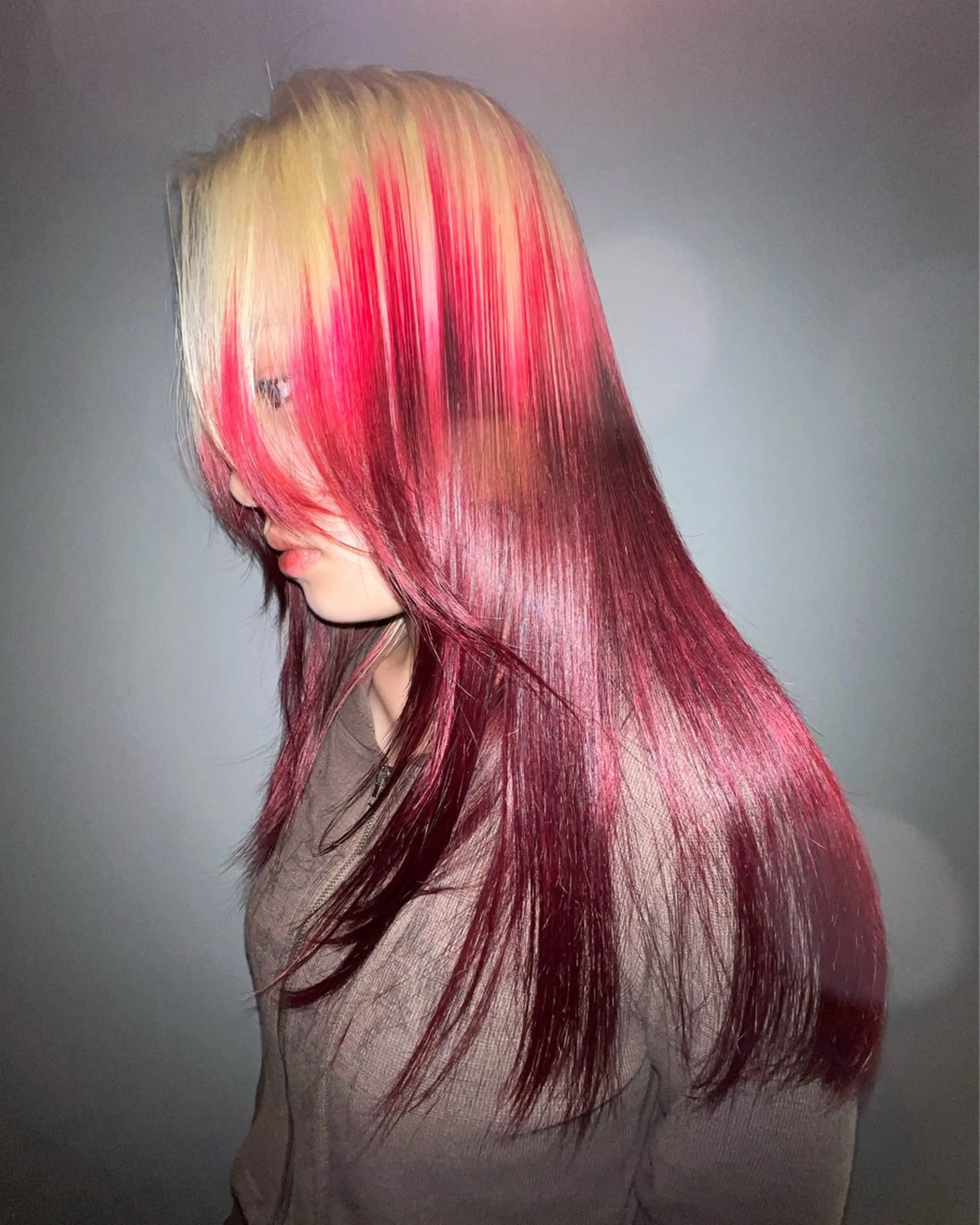 ロング カラー カット ヘアカラー haco＋所属・圧倒的デザイン力 店長🎨RENAのヘアスタイル