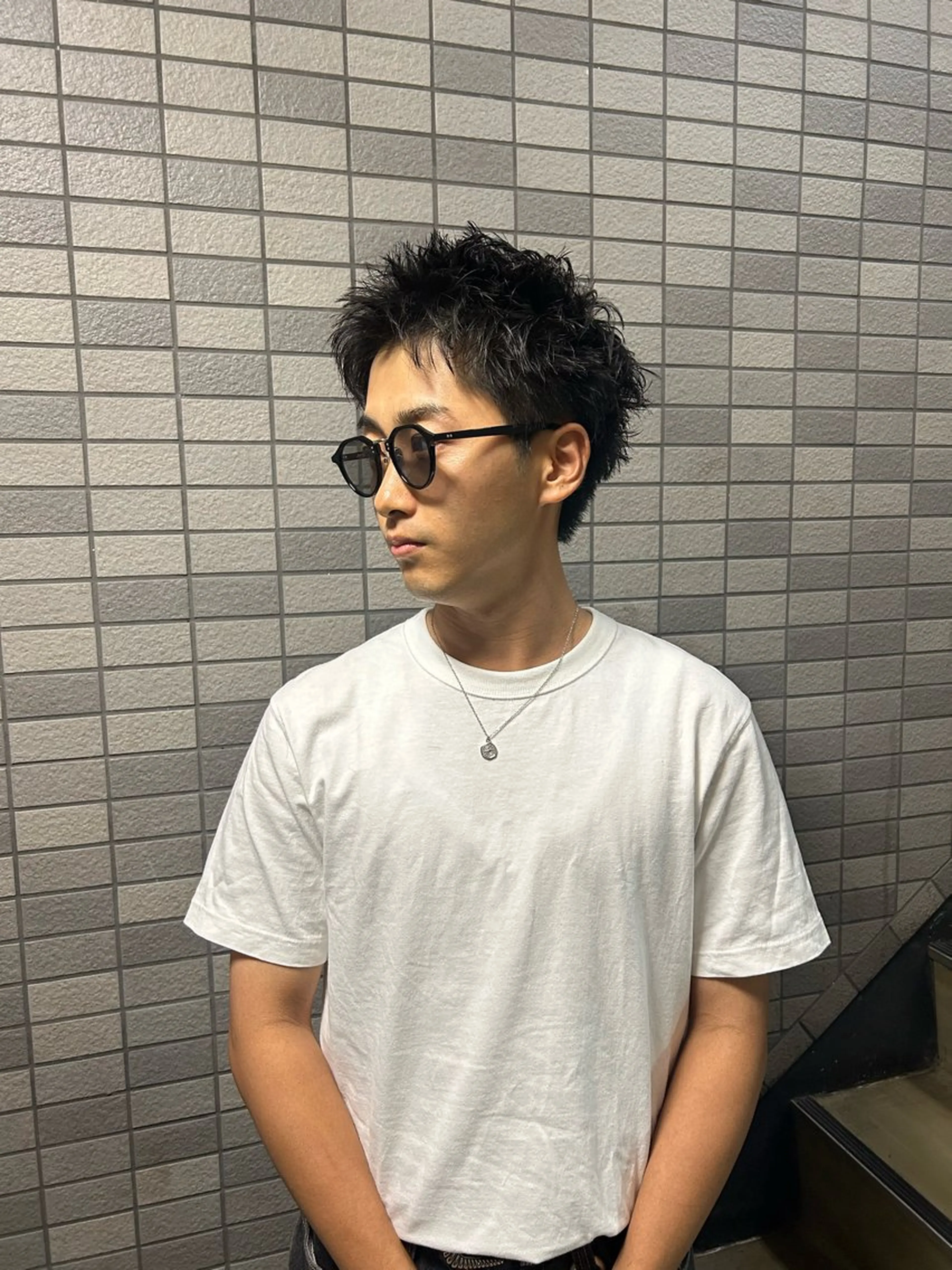 ショート パーマ メンズ メンズブリーチ メンズハイライト メンズインナーカラー メンズパーマ プードルパーマ カット charme所属・💈メンズ特化 /伊藤大輝💈のヘアスタイル