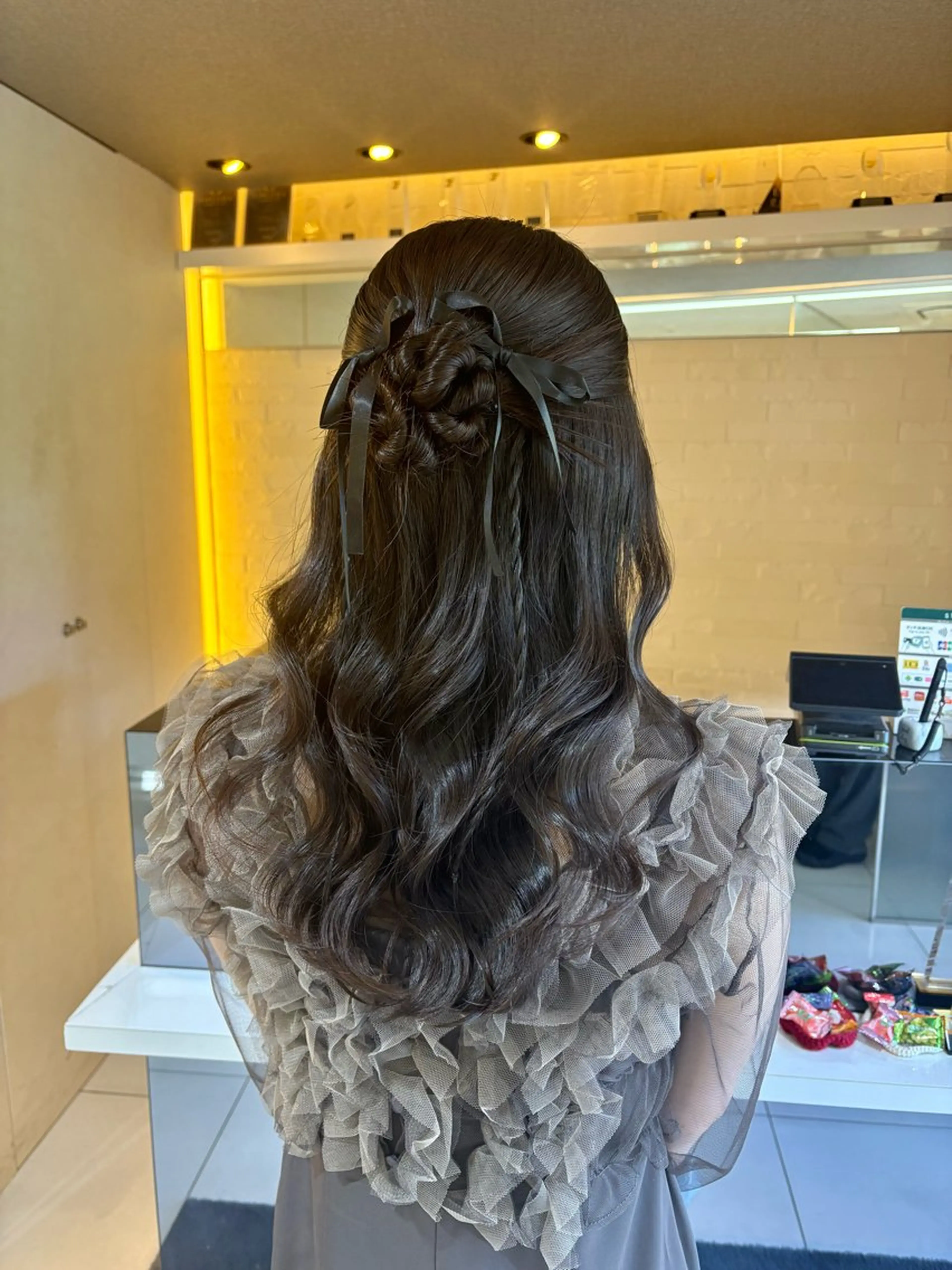 ヘアアレンジ ハーフアップ 卒業式のヘアスタイル ヘアセット ヘアセット／眉毛カッ ト/Nana〻のヘアスタイル