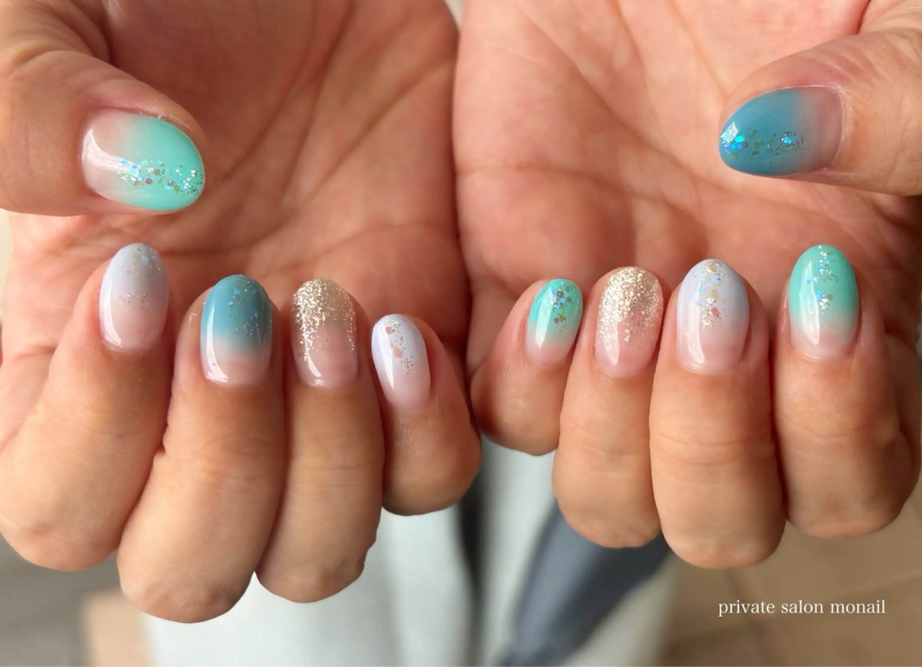 ネイル グラデーション ハンドネイル private nail monail所属・nail salon monailのネイルデザイン