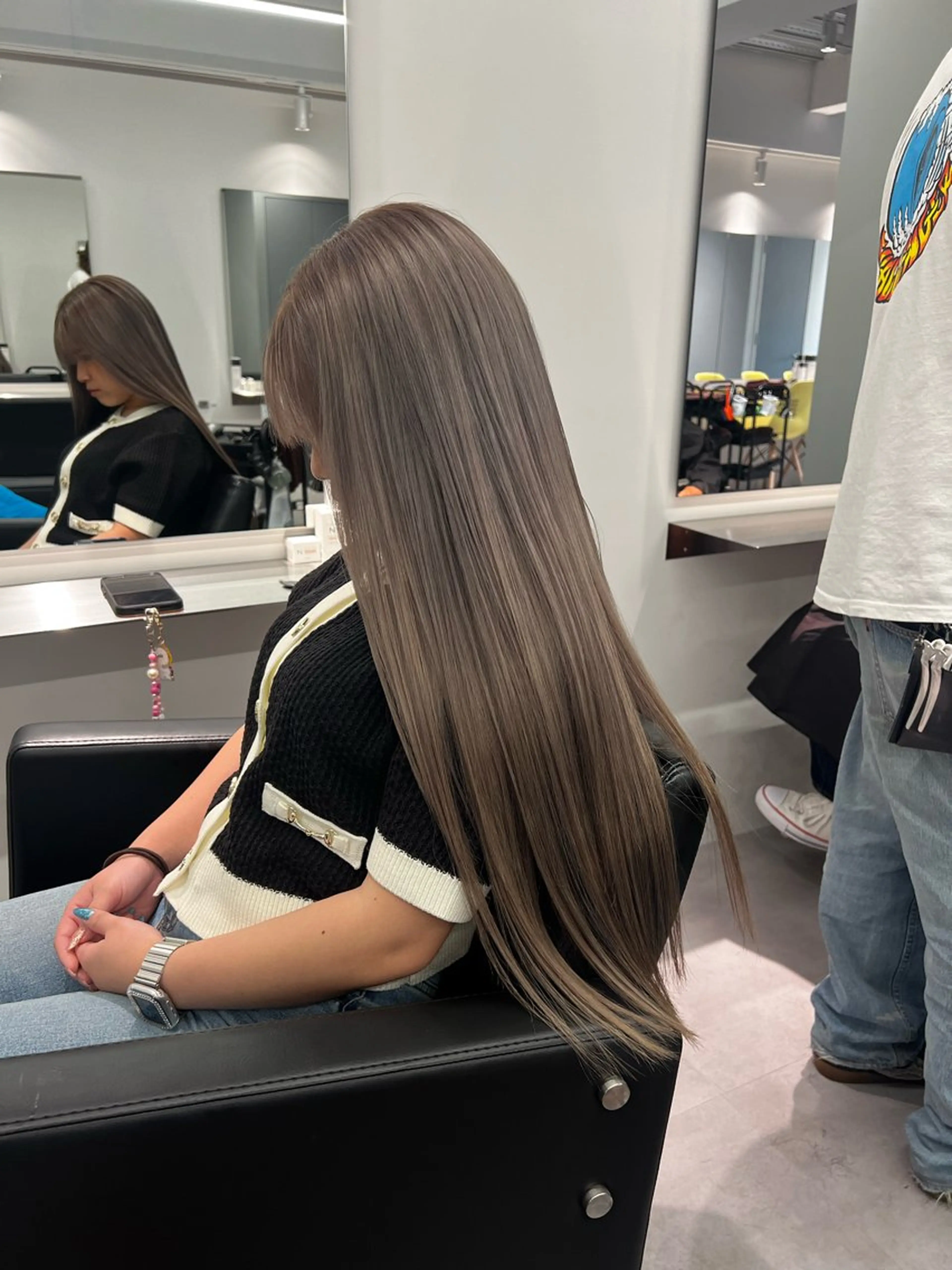 ロング カラー ヘアカラー R/🤎 パーマ&ブリーチ🔥のヘアスタイル