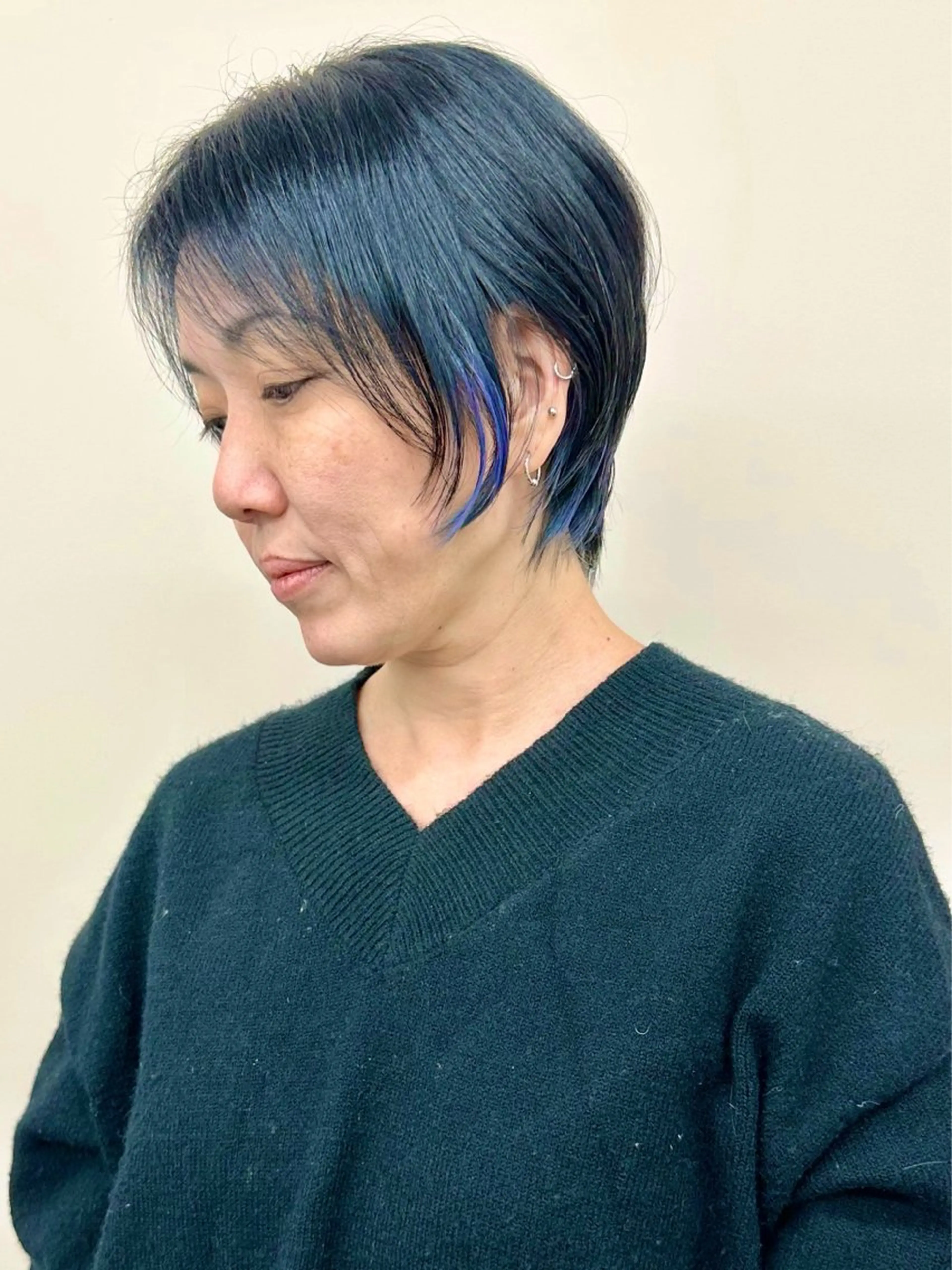 ショート とうい/くせ毛/ ショート/丸みボブのヘアスタイル