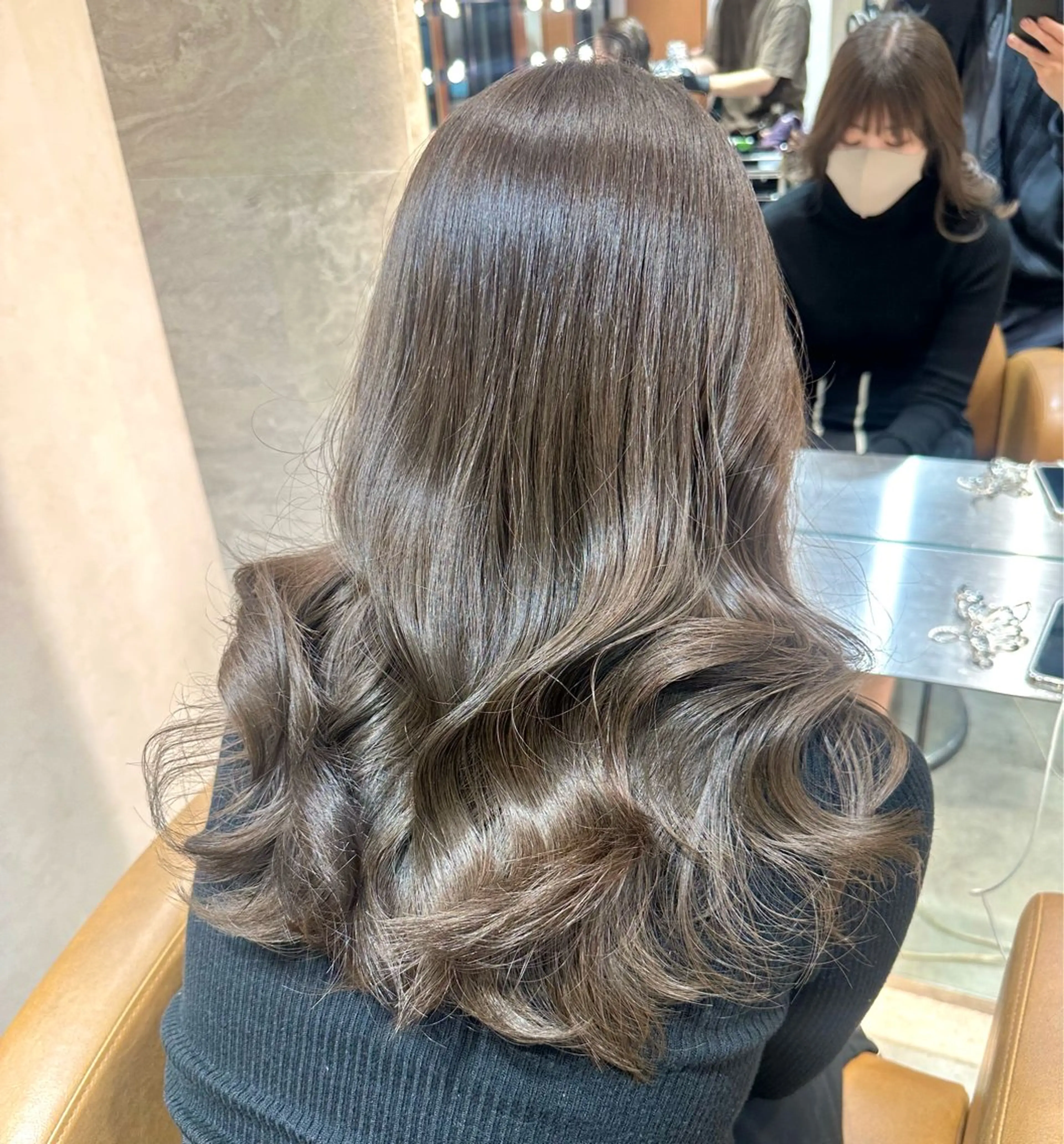 セミロング 髪質改善 カット ヘアカラー トリートメント ヘアセット 韓国ヘア/レイヤー/ 髪質改善/銀座/田島のヘアスタイル