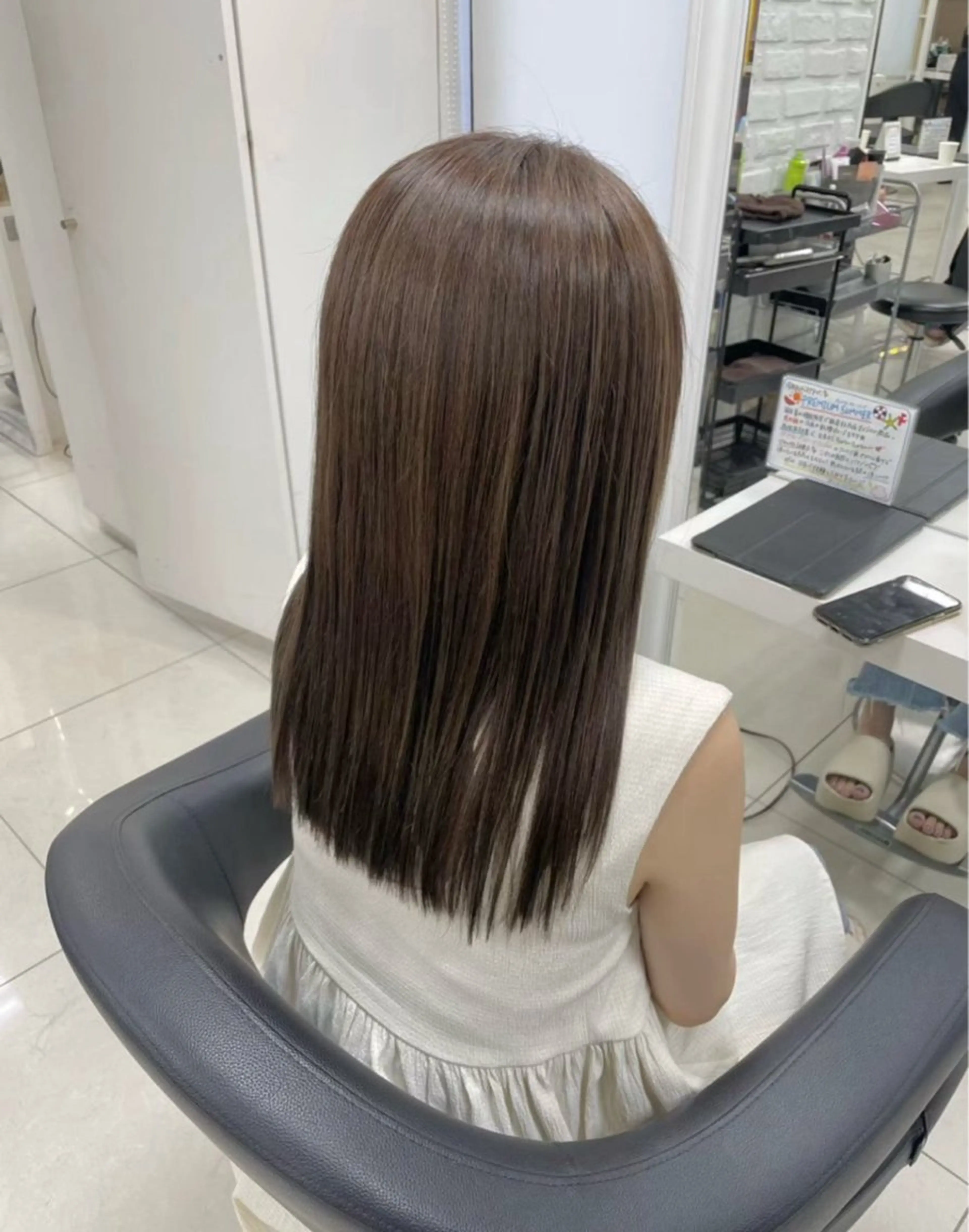 【どんな色でもお任せください🎀】プレミアムワンカラー(ロング料金なし)➕トリートメントの写真