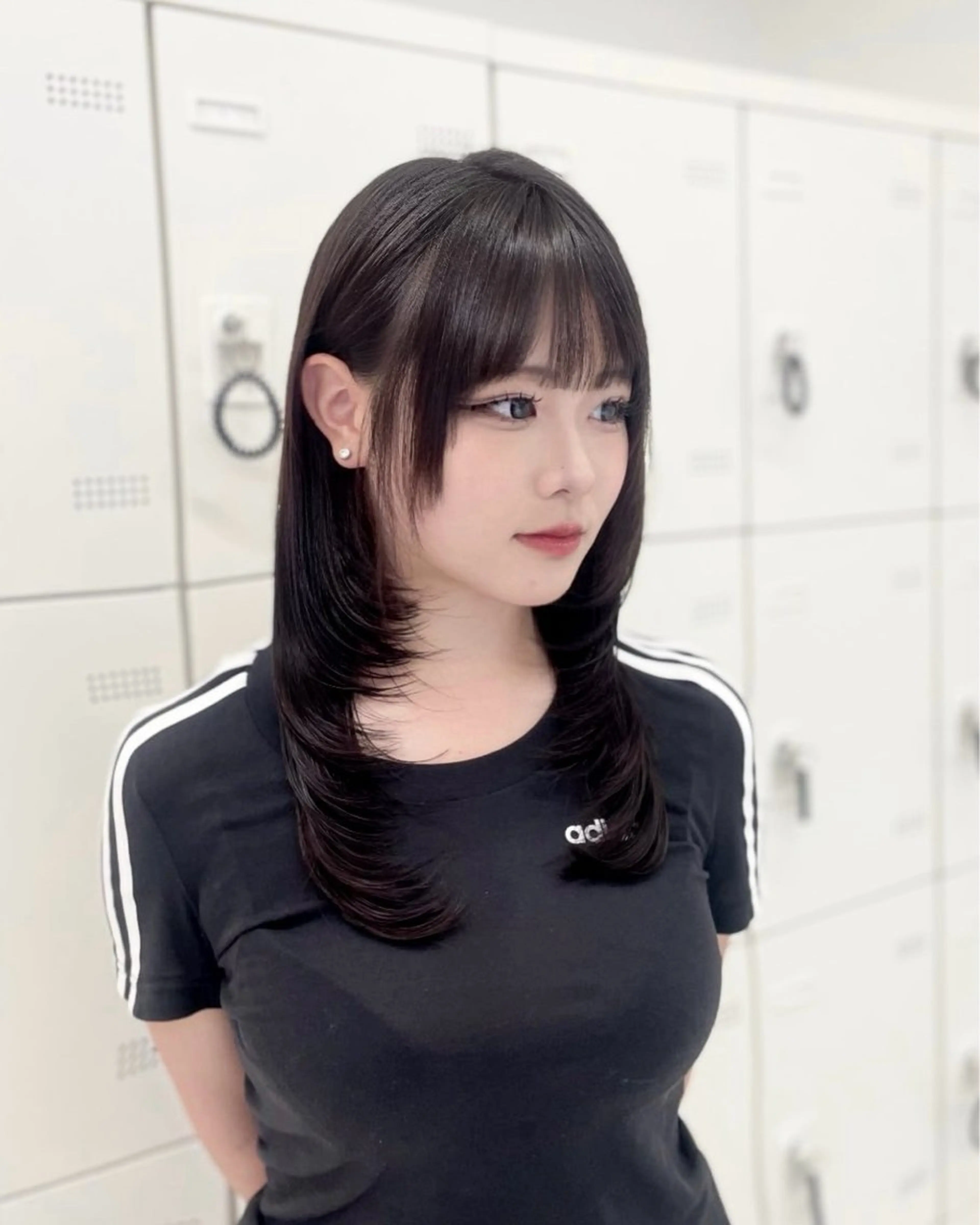 ミディアム カラー カット ヘアカラー トリートメント ヘッドスパ うる艶韓国ヘア 🤍りんのヘアスタイル