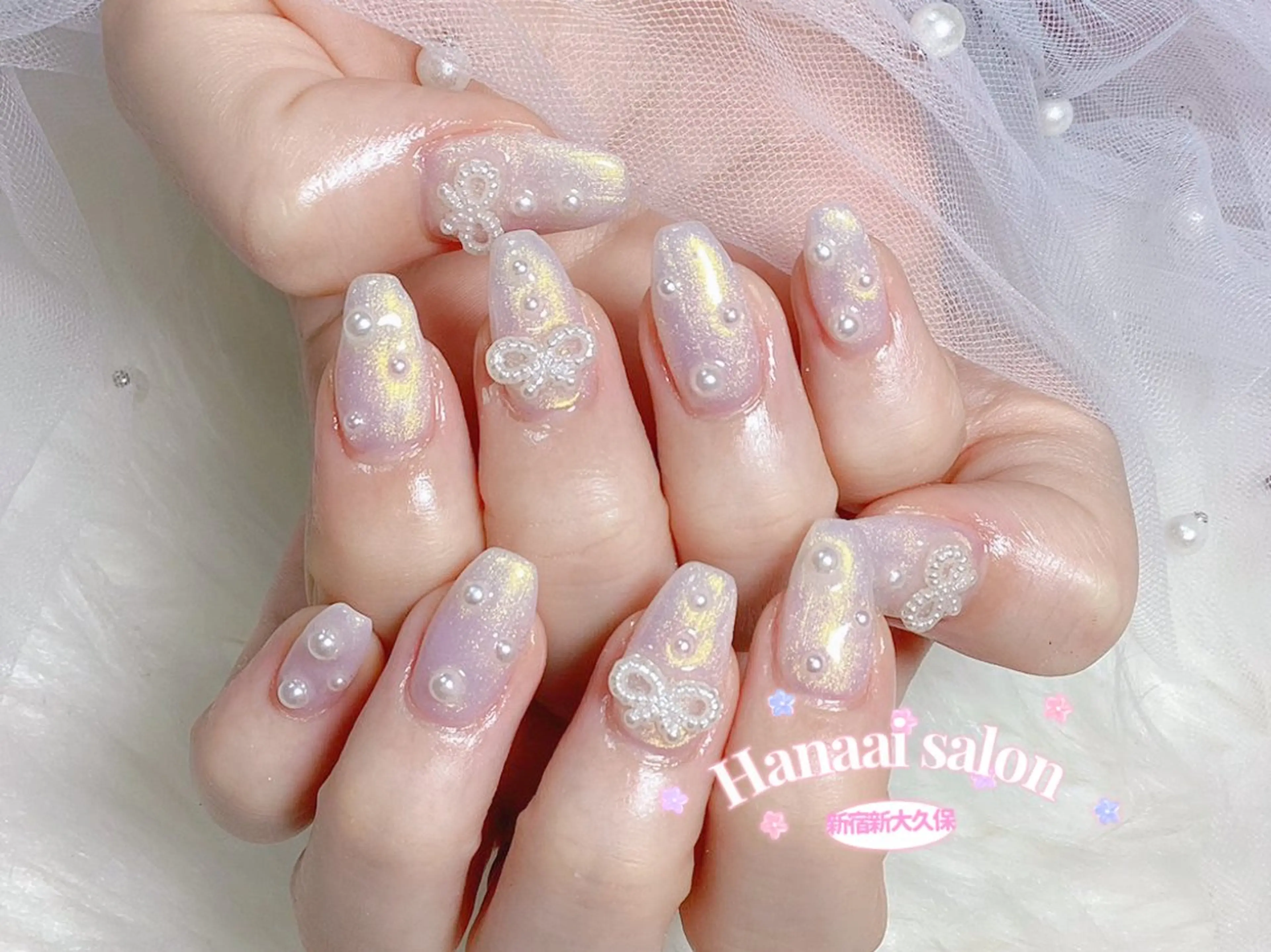 ミディアム ハンドネイル Hanaai Salon新大久保店のネイルデザイン