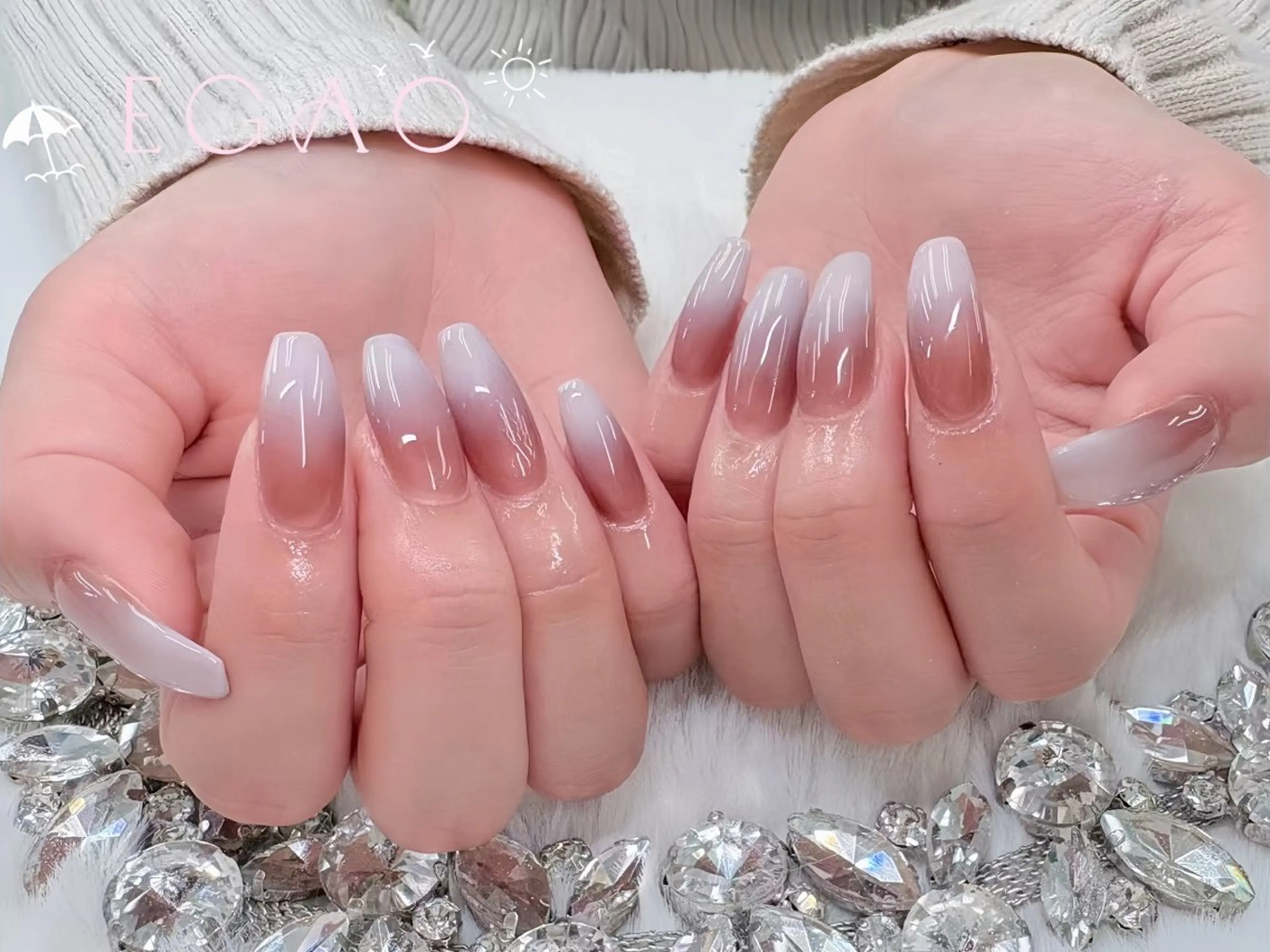 ネイル アートネイル フットネイル フレンチネイル ジェルネイル グラデーション ハンドネイル Egao Nail Salonのネイルデザイン