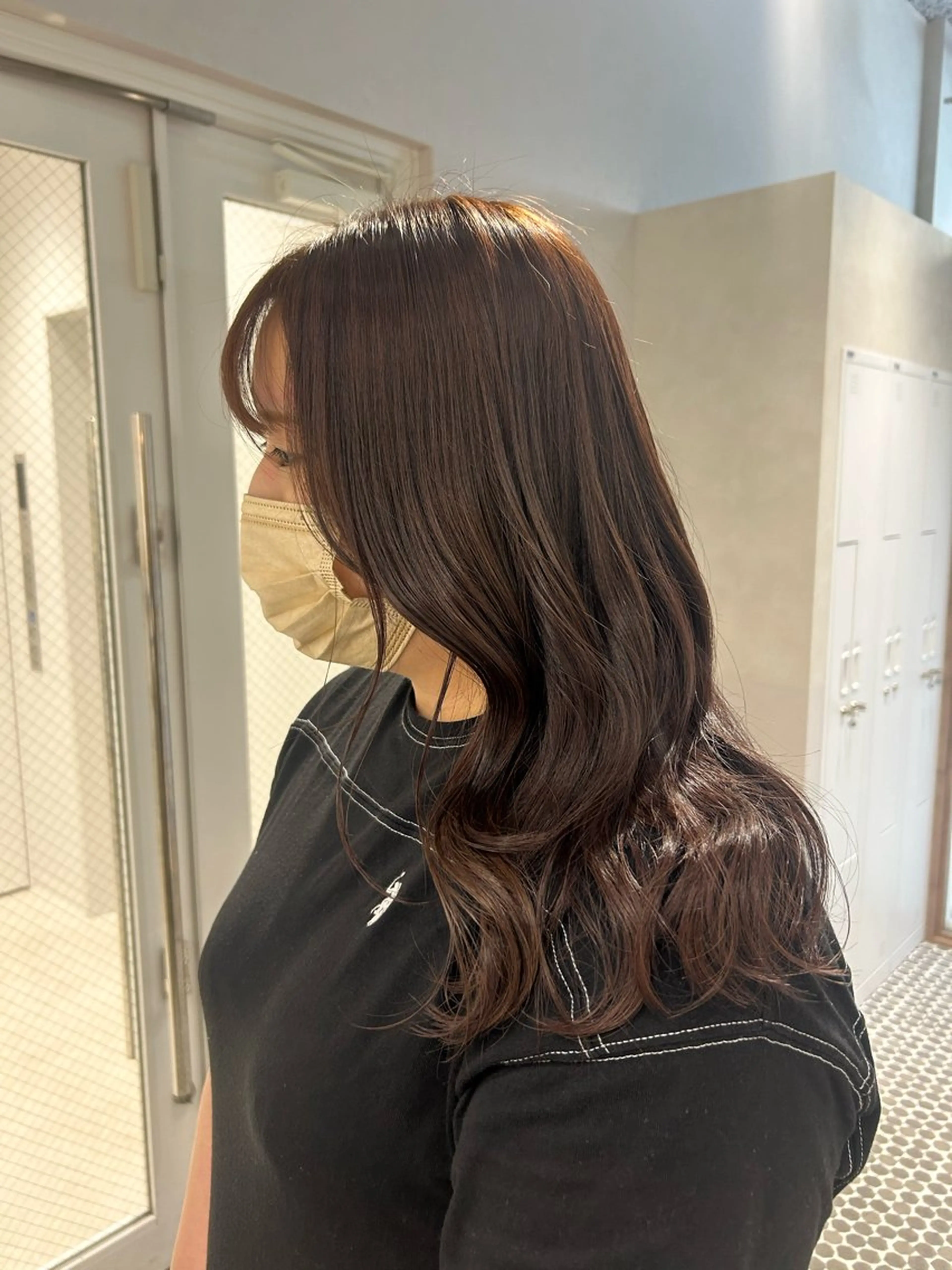 ロング カラー ブラウンカラー ラベンダーカラー カット ヘアカラー トリートメント SALOWIN栄 三丁目 木戸里実のヘアスタイル