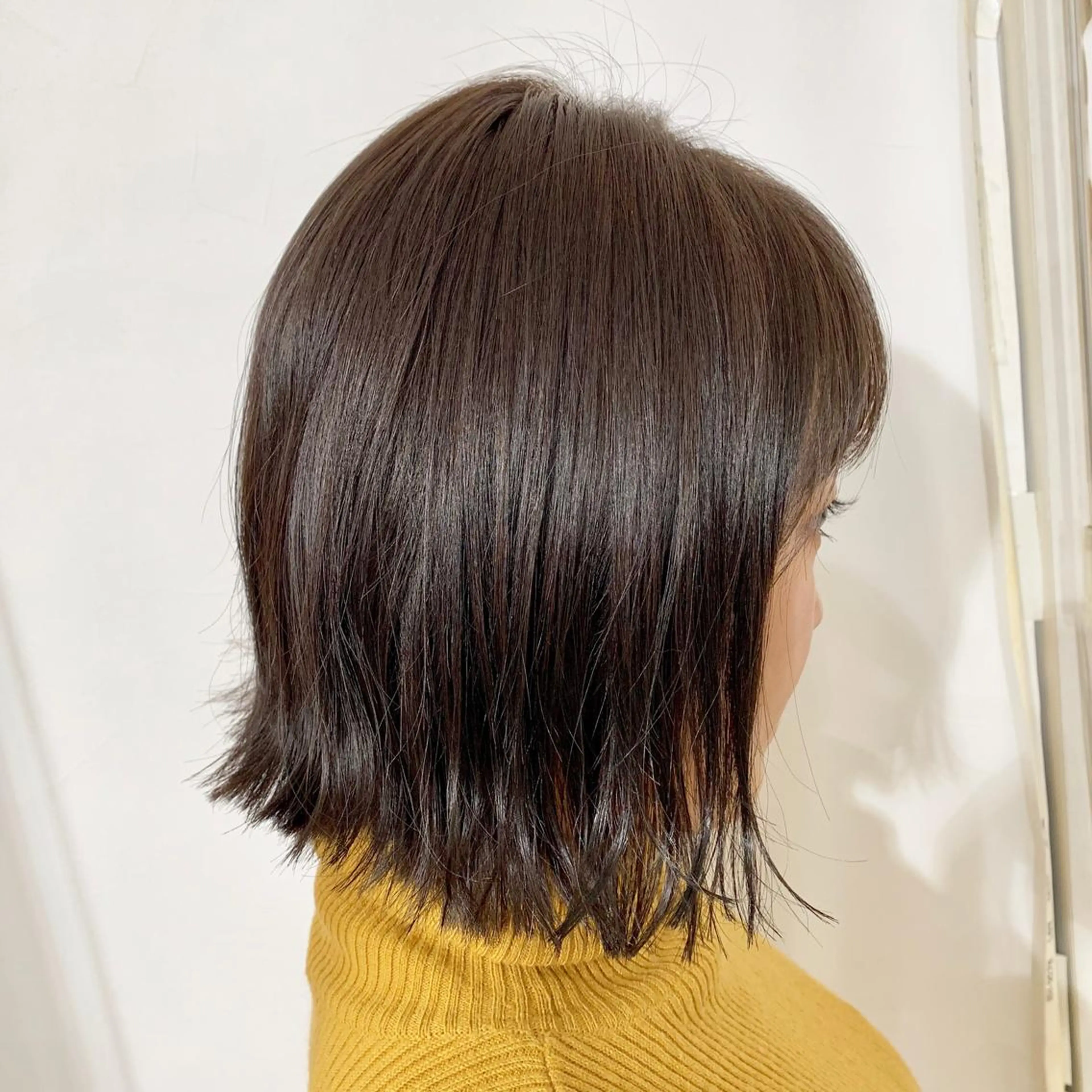 ミディアム カラー カット ヘアカラー トリートメント 加藤 綾華のヘアスタイル