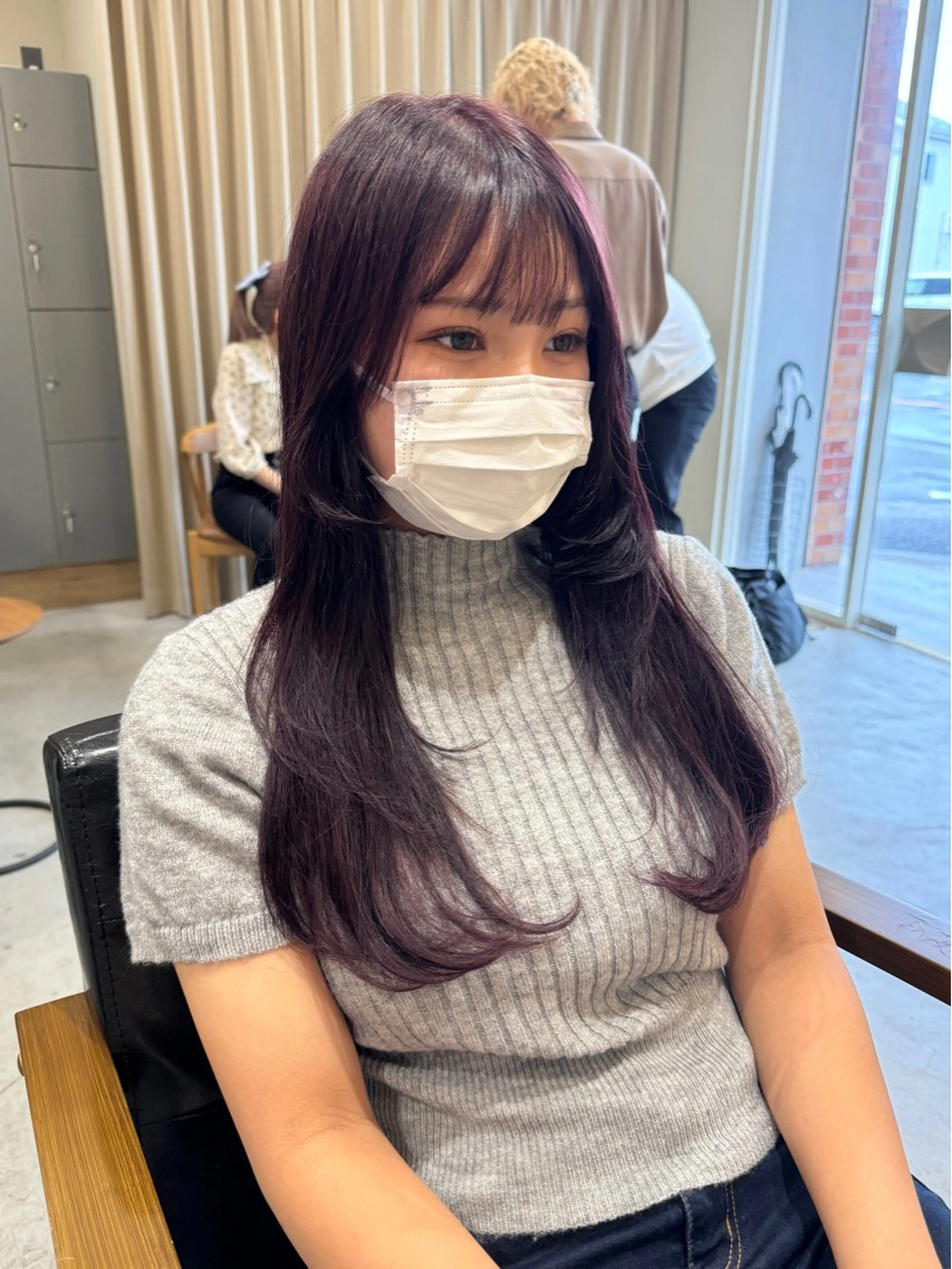 セミロング カラー ブリーチ ラベンダーカラー ブリーチなしカラー バイオレットカラー ヘアカラー トリートメント Tim【ティム】所属・ヘアセット大募集 ˗ˋˏairiˎˊ˗のヘアスタイル