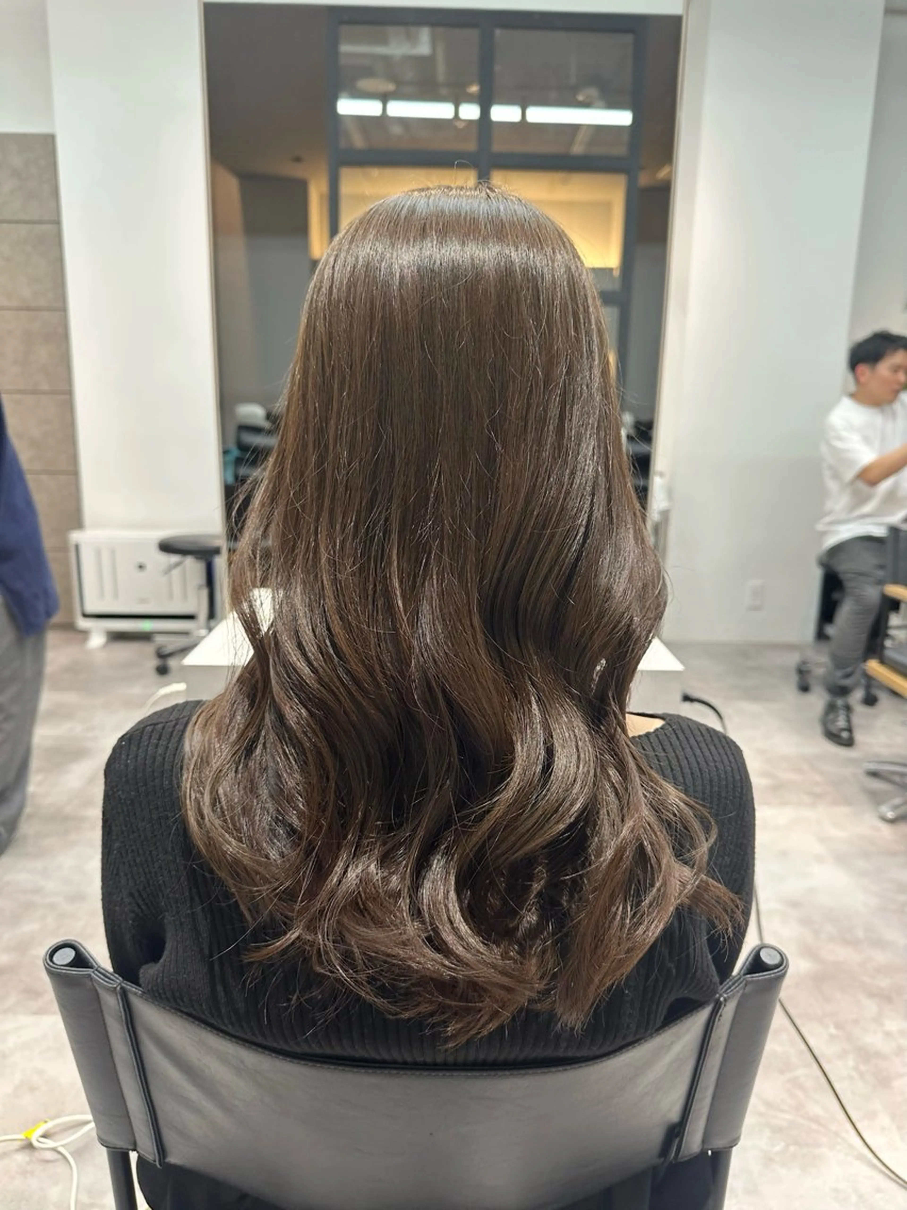 ロング カラー ベージュカラー 透明感カラー オレンジ ヘアカラー ごとう さなのヘアスタイル