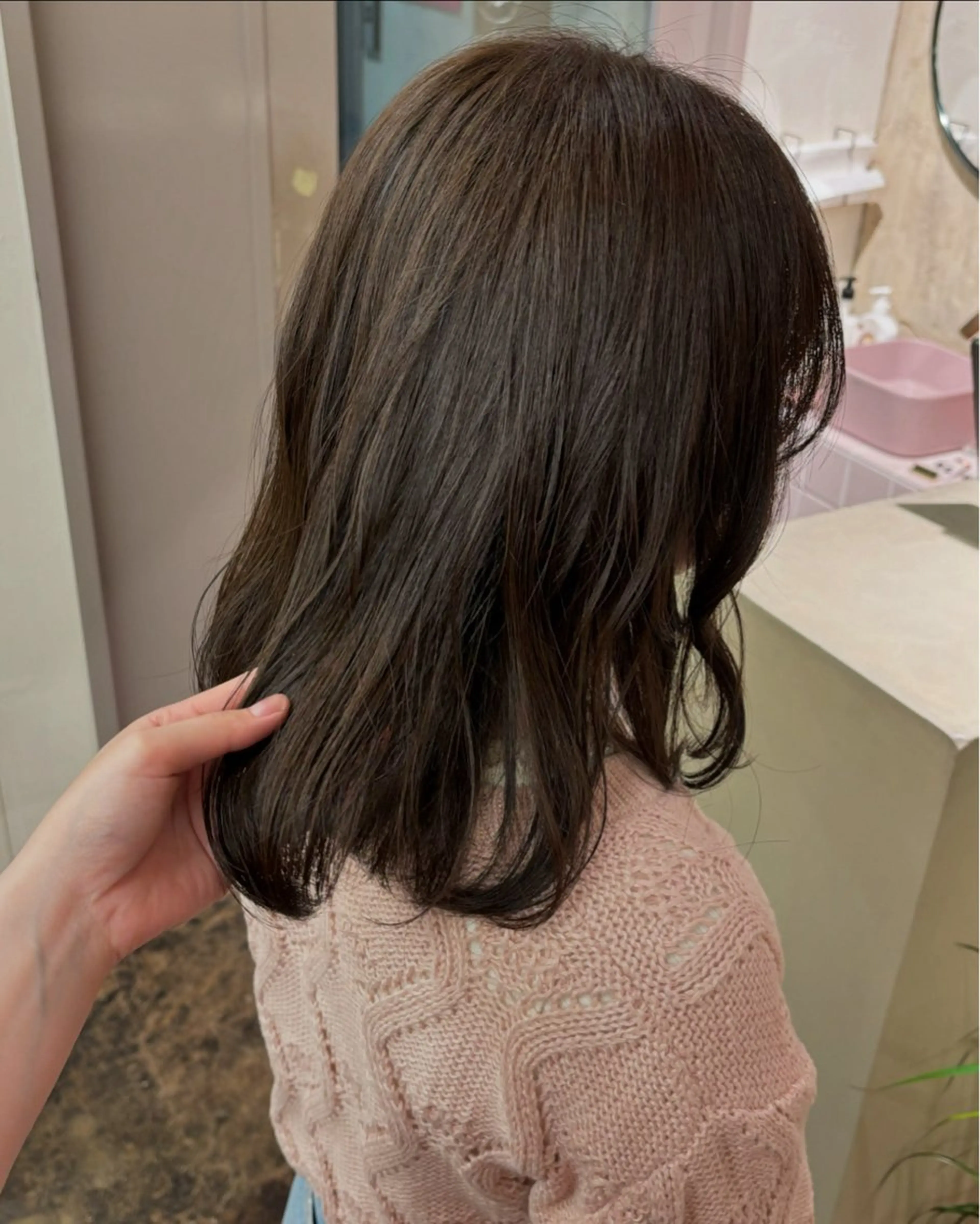 ミディアム カラー ブラウンカラー オリーブブラウン 武田美空🐇 ヘアアレンジ/カラーのヘアスタイル