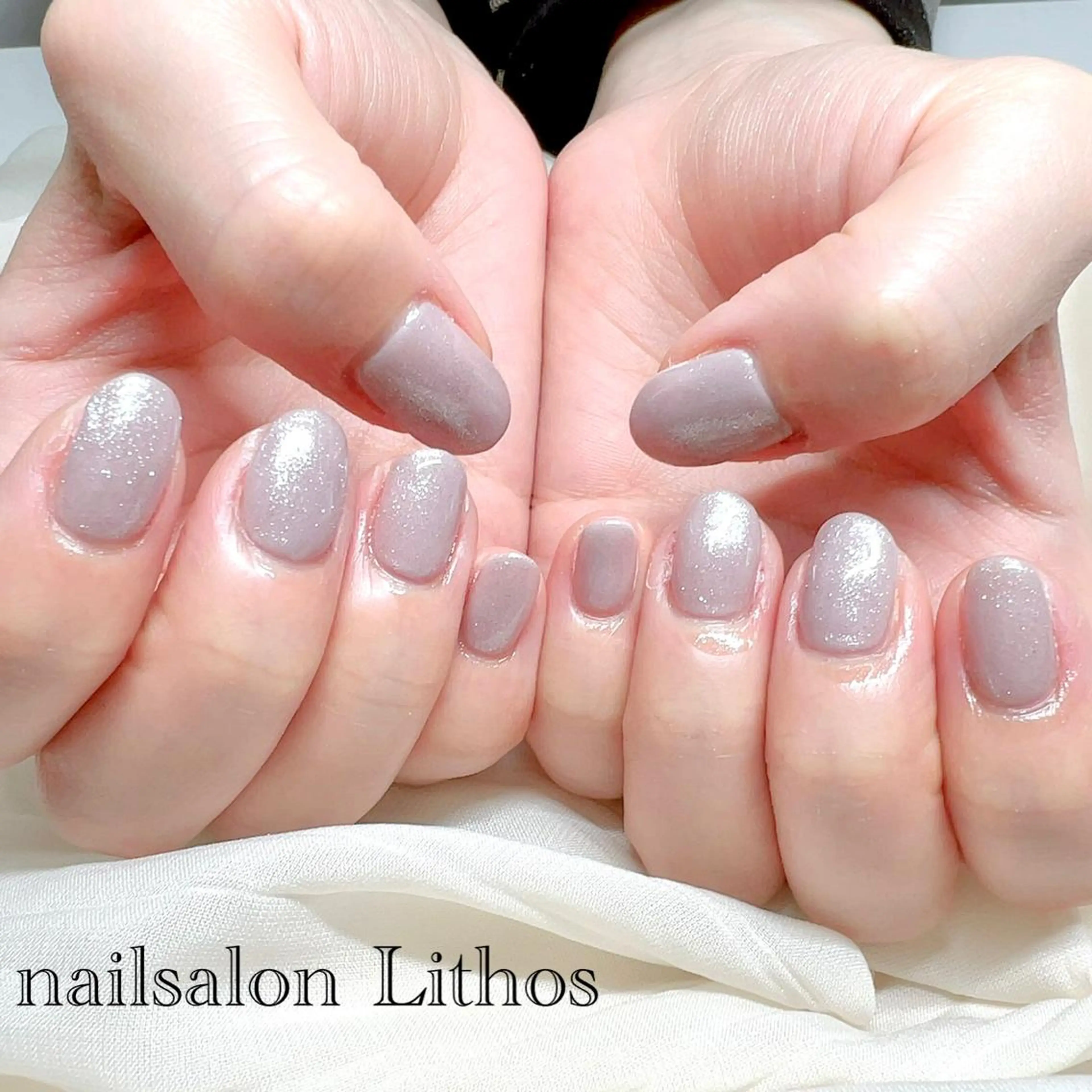 ネイル ラメ(グリッター) ハンドネイル nailsalon Lithos所属・nailsalon Recontreのネイルデザイン