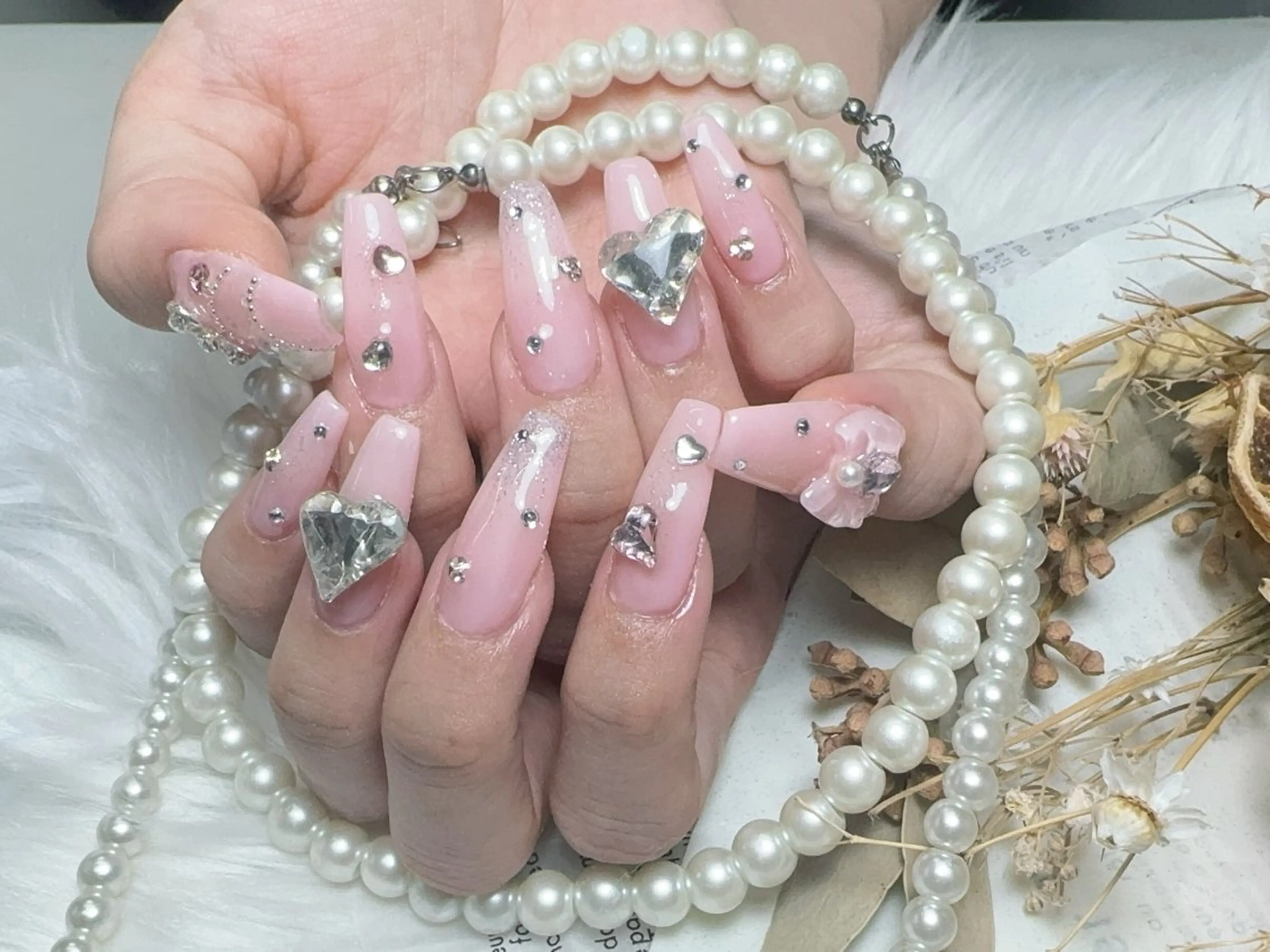 ネイル 長さ出し フレンチネイル ジェルネイル ガラスフレンチ 韓国ネイル ハンドネイル ハンドケア For U nail スカルプ専門店のネイルデザイン