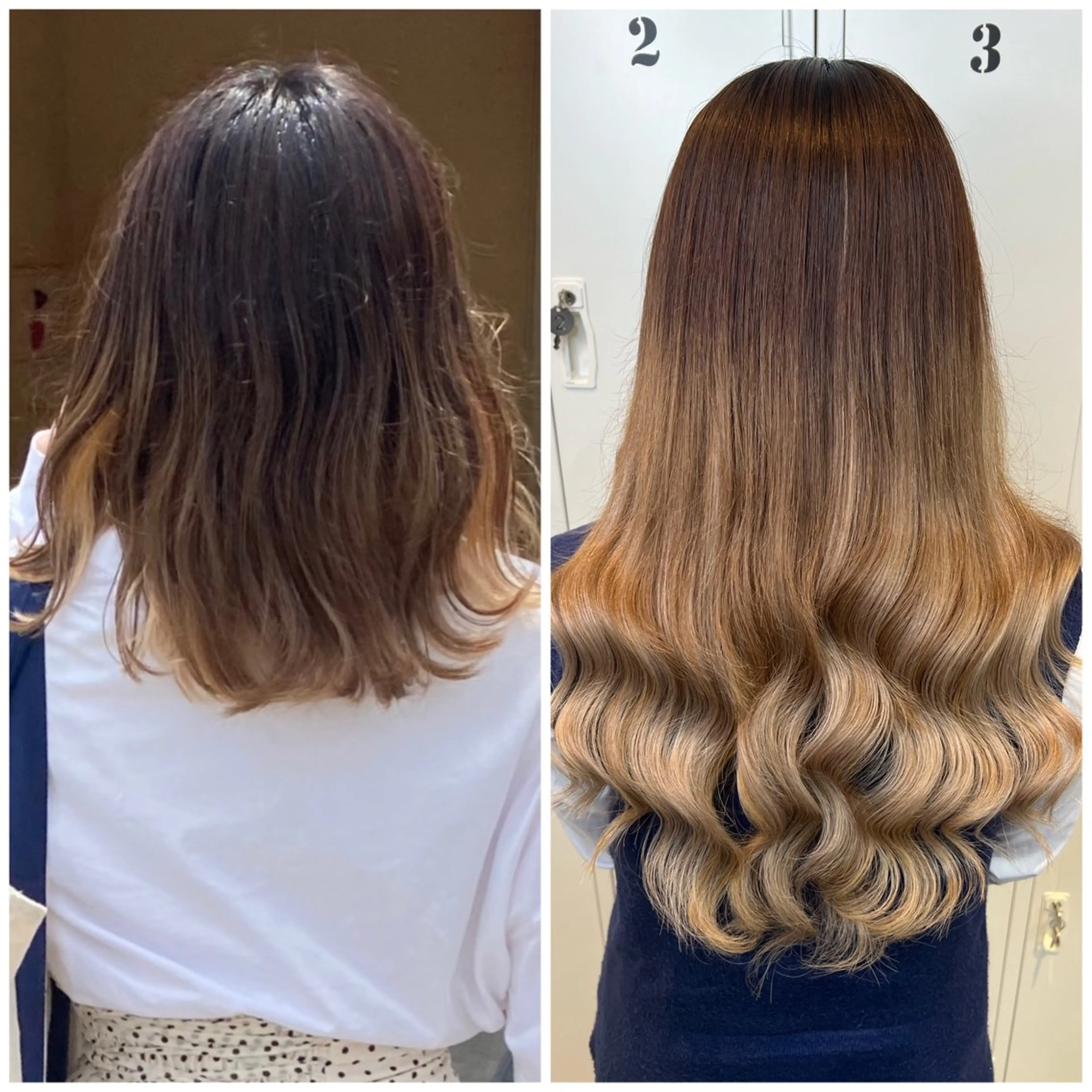 ロング カラー シールエクステ グラデーションカラー インナーカラー エクステ カットモデル募集 八王子/kyocoのヘアスタイル
