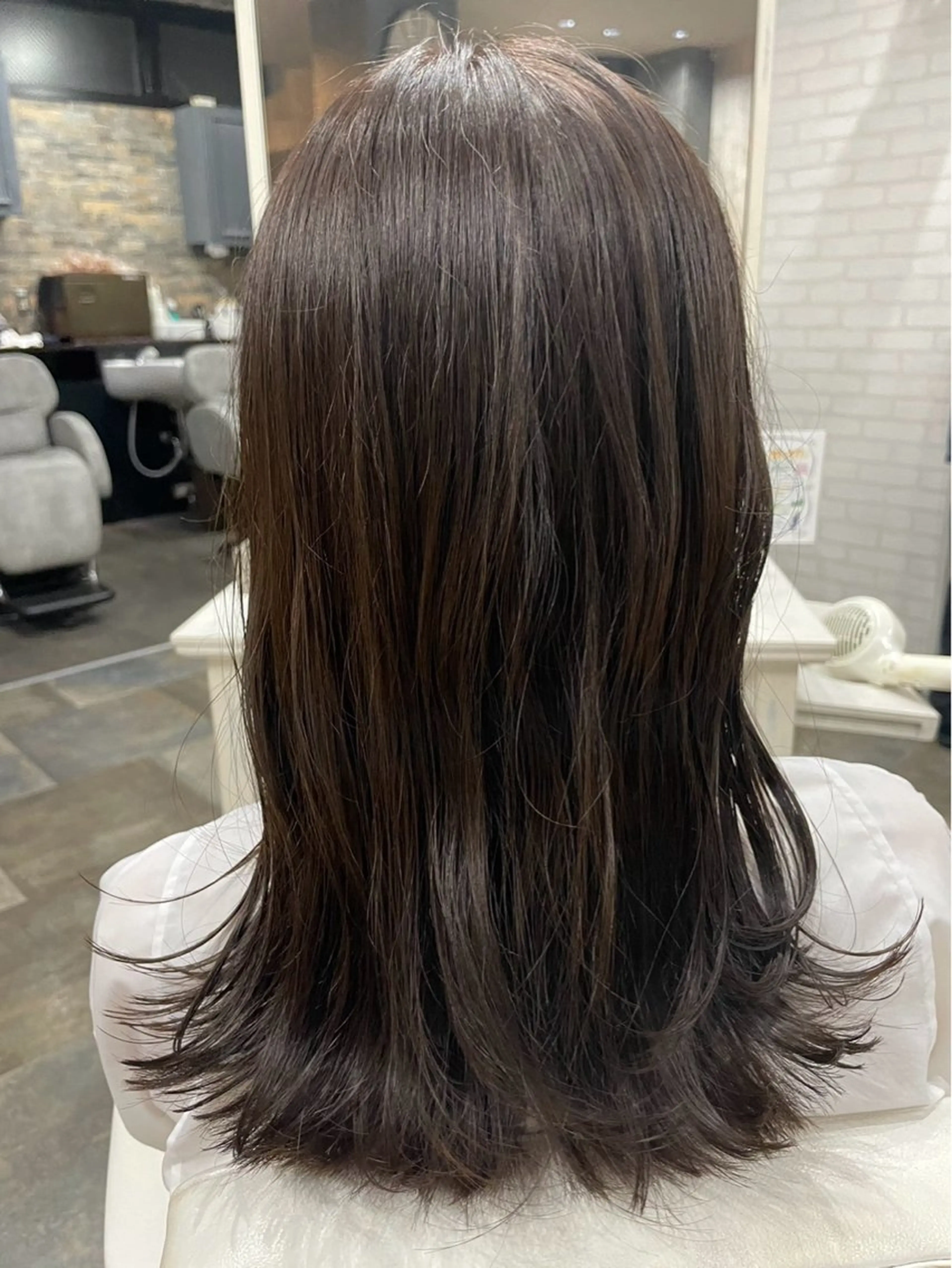 ミディアム ボブレイヤー ミディアムパーマ ミストバング ボブ ハイライト カット ヘアカラー トリートメント The Apartment of Solon Citta 船橋609所属・髪質改善/美髪/個室 /マンツーマン/ハラのヘアスタイル