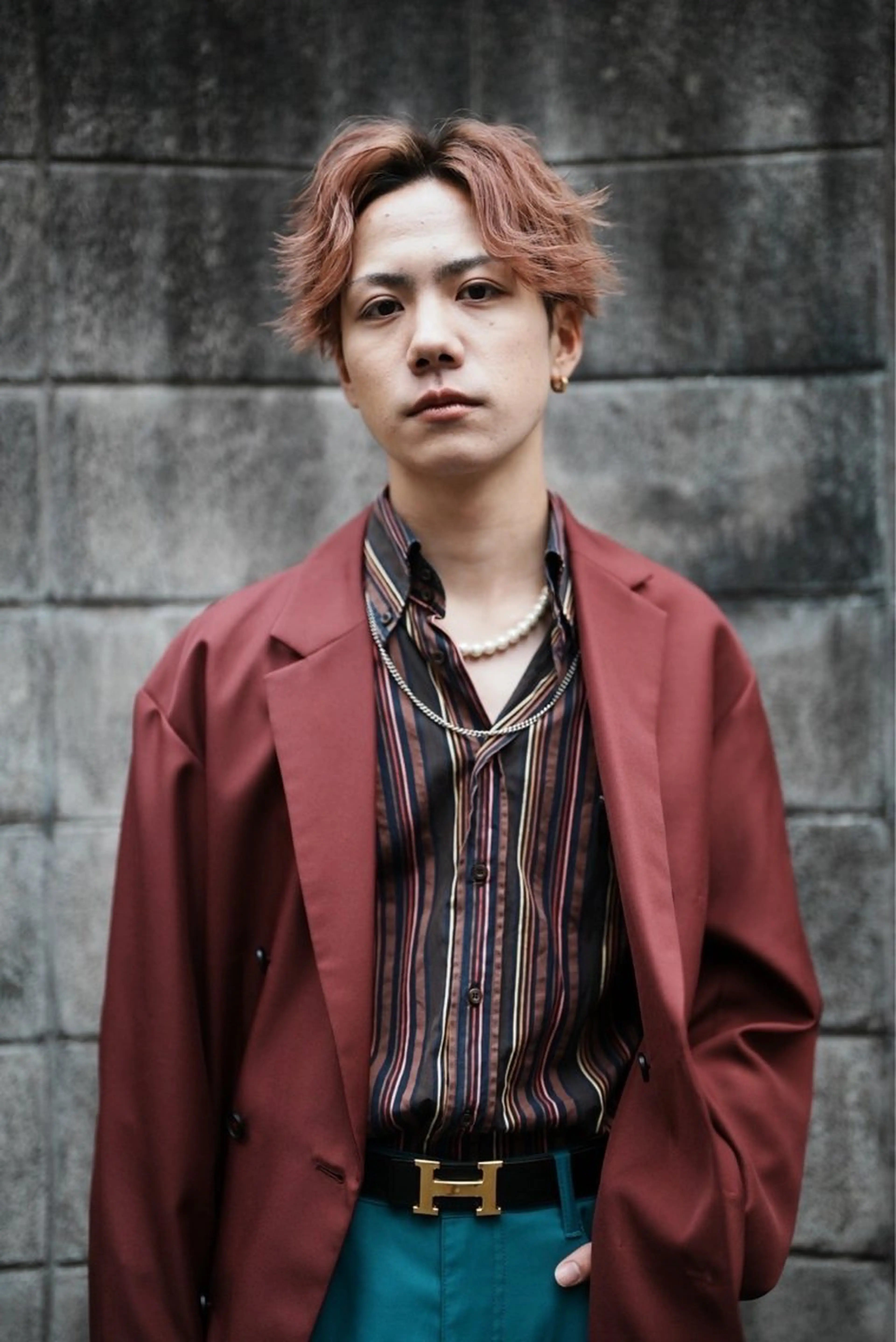 カラー メンズ ベージュカラー ピンクカラー ピンクベージュ カット ヘアカラー ヘアセット Men’s  salon ANSWER所属・🪶SHIZUKU メンズパーマ🪶のヘアスタイル