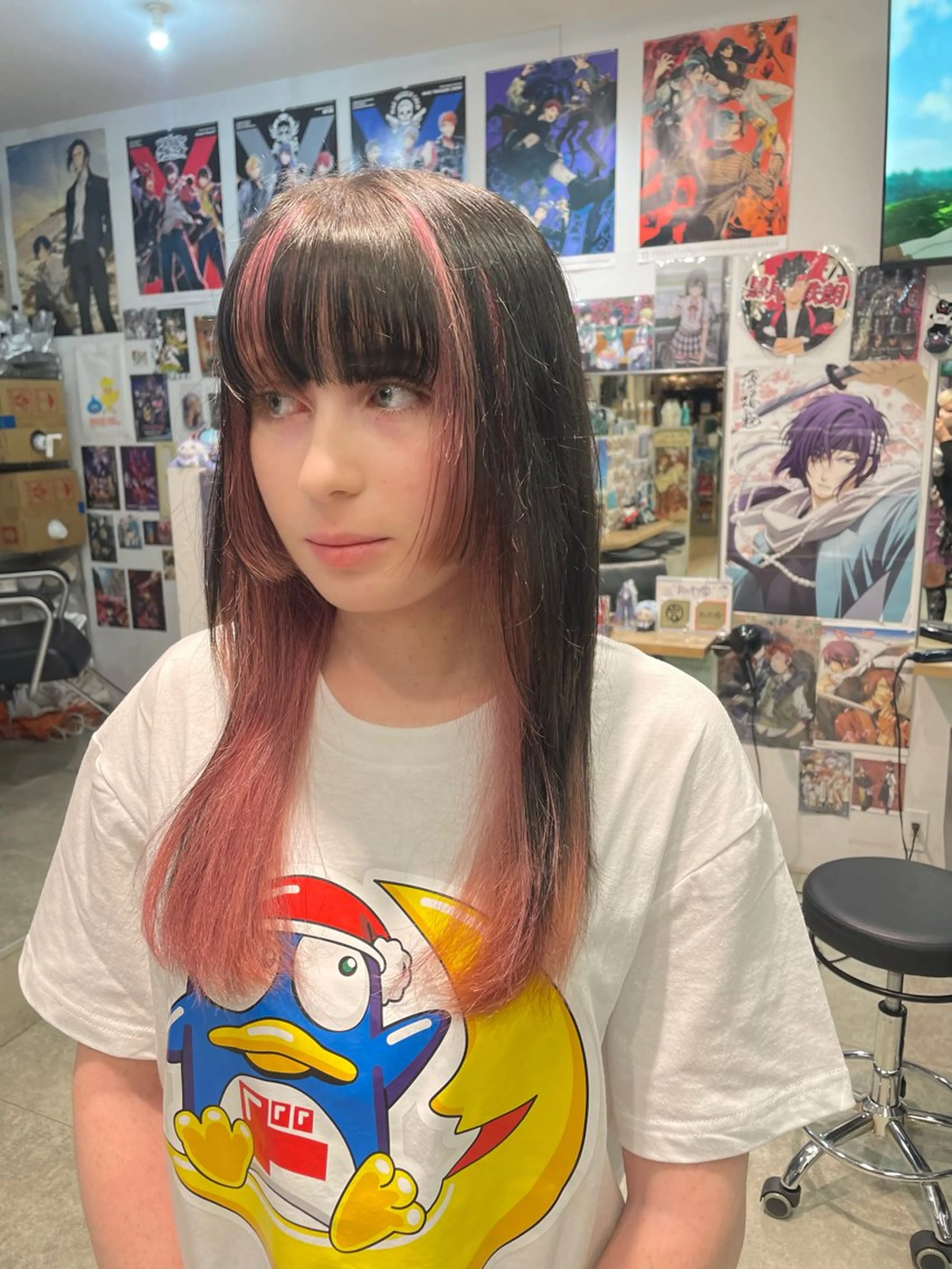 セミロング カット ヘアカラー 🍭ハイトーン/ レイヤーカット🦄のヘアスタイル
